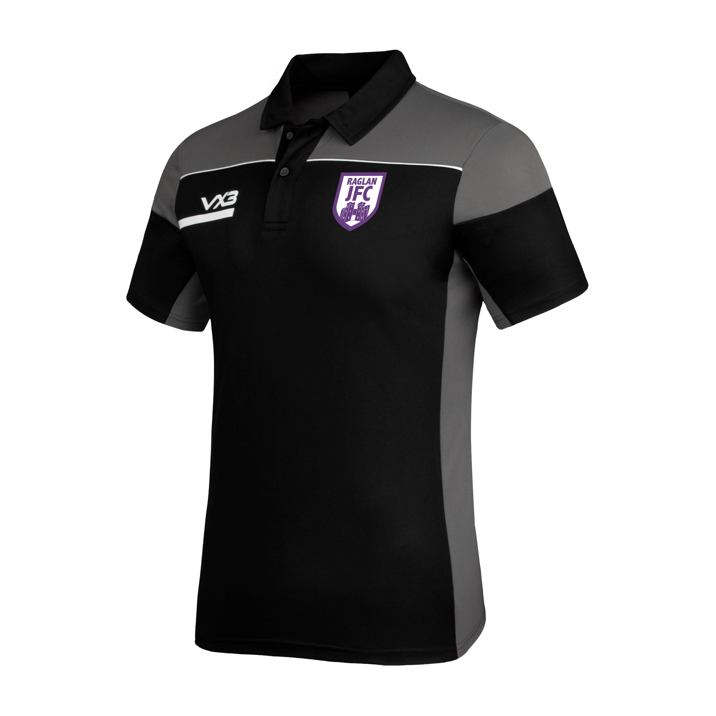 Raglan JFC Opus Polo - Black Grey