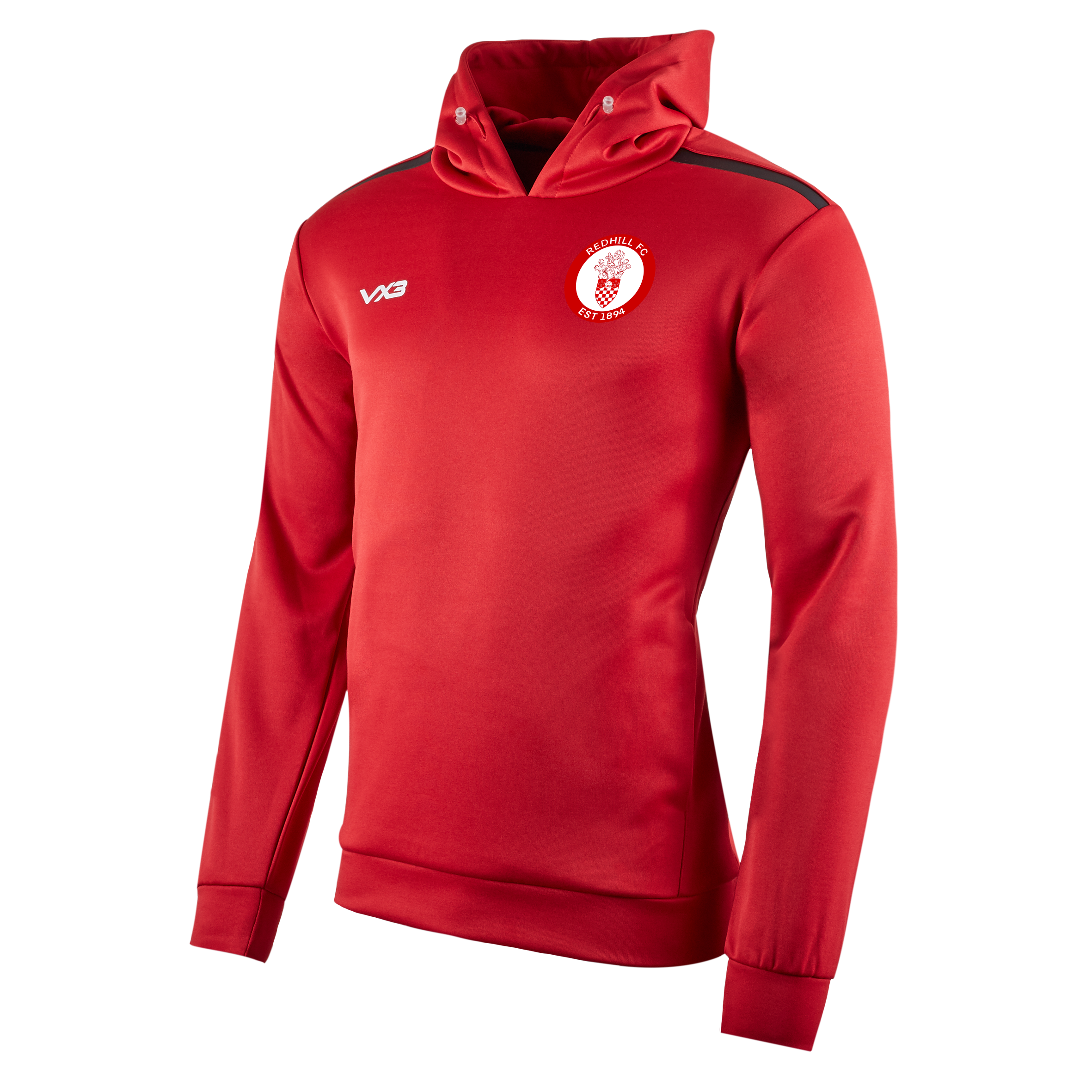 Redhill FC Fortis Youth Hoodie Red/Black