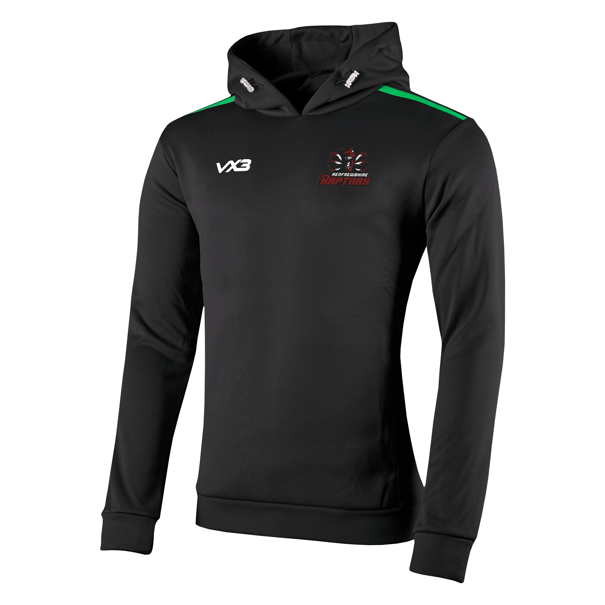 Renfrewshire Raptors Black/Emerald Fortis Youth Hoodie
