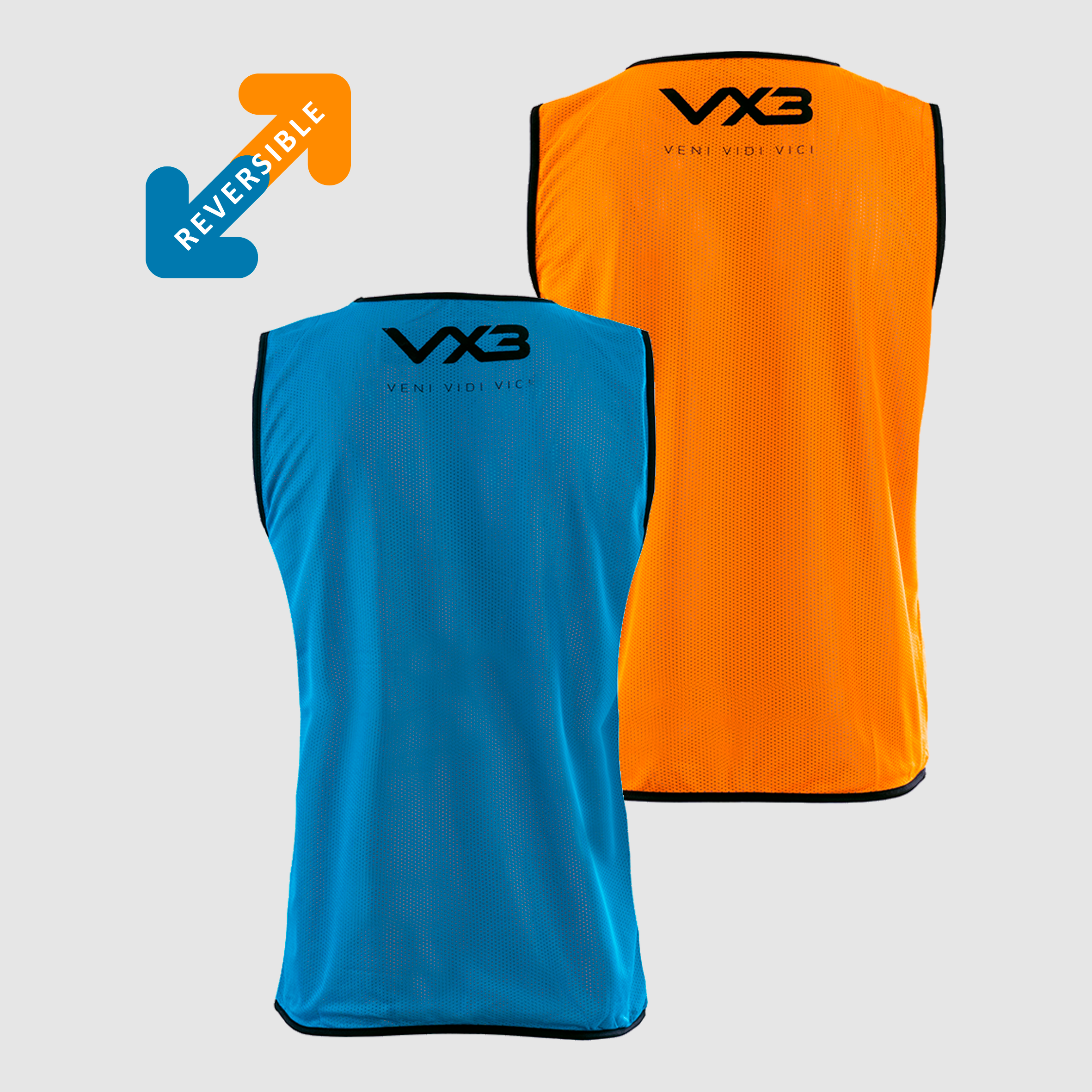 Chasubles De Sport Numérotées 1 à 10 - Taille LARGE (Orange) - Pour Football, Rugby, Entraînement - 9