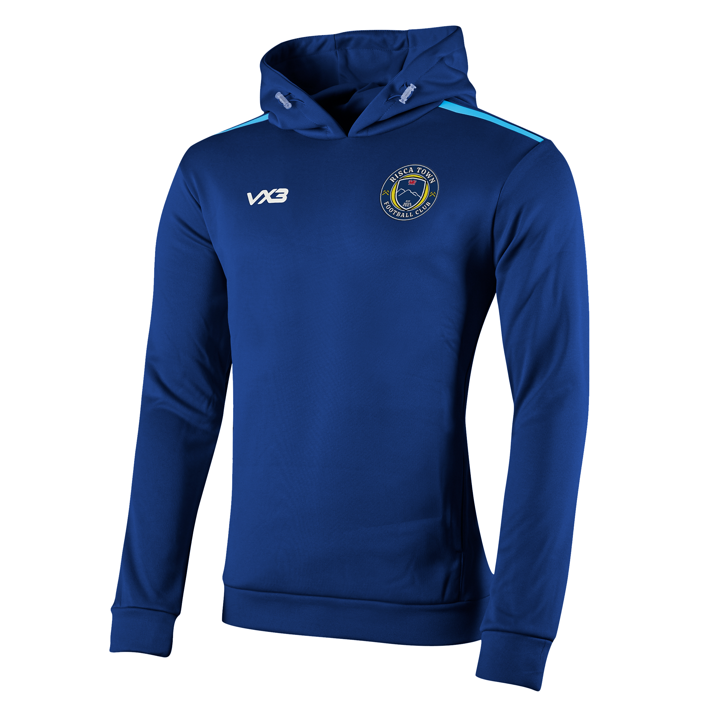 Risca Town FC Fortis Hoodie Navy/Sky