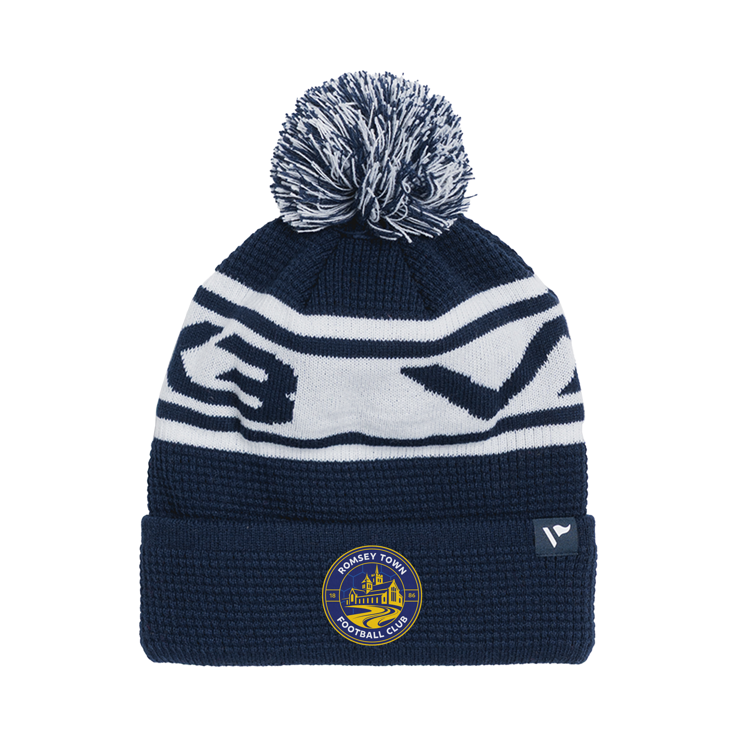 Romsey Town FC Coaches/Supporters Waffle Knit Bobble Hat
