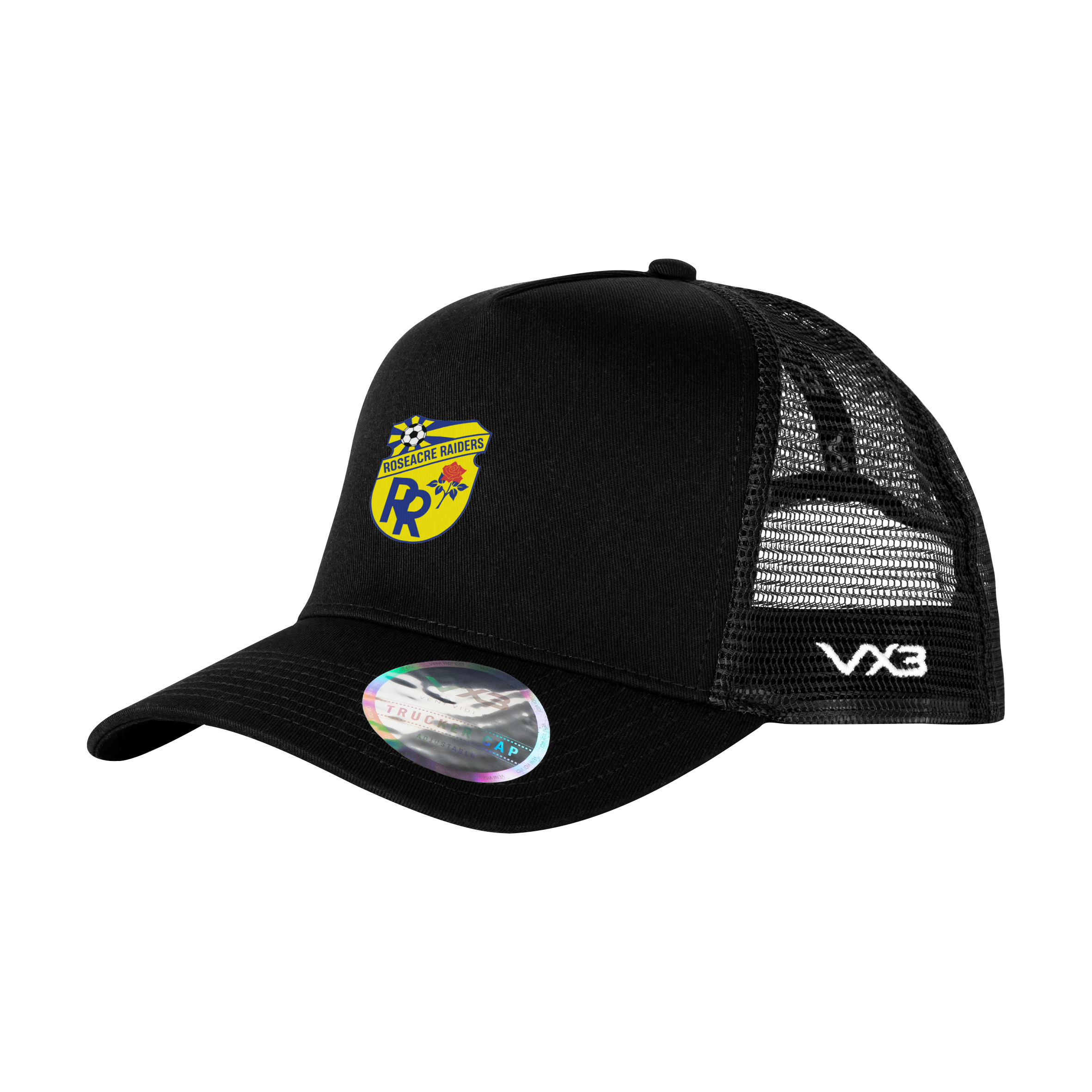 Roseacre Raiders FC Black Trucker Cap