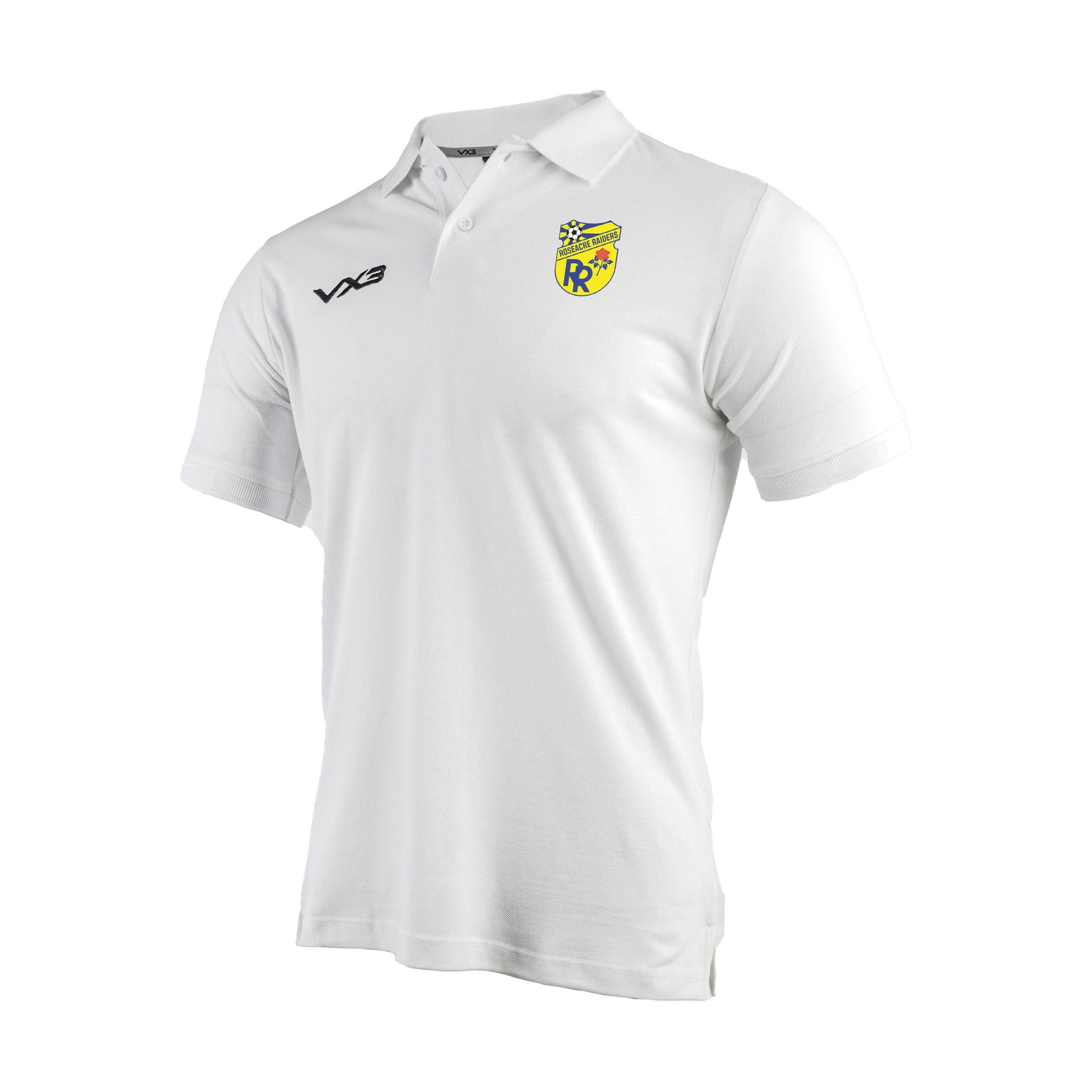 Roseacre Raiders FC White Primus Polo Shirt