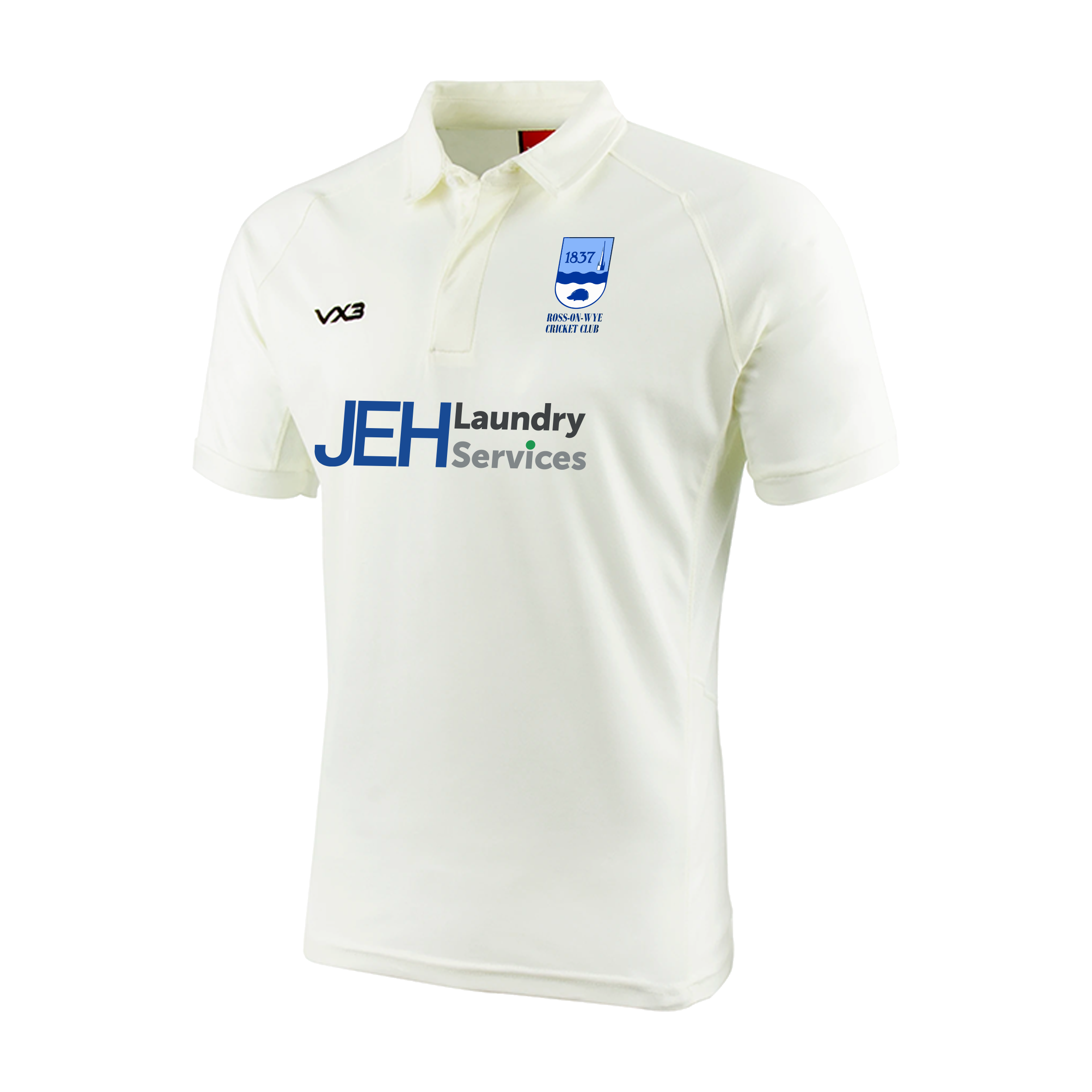 Ross On Wye Cricket Club Cricket Whites Short Sleeve Shirt