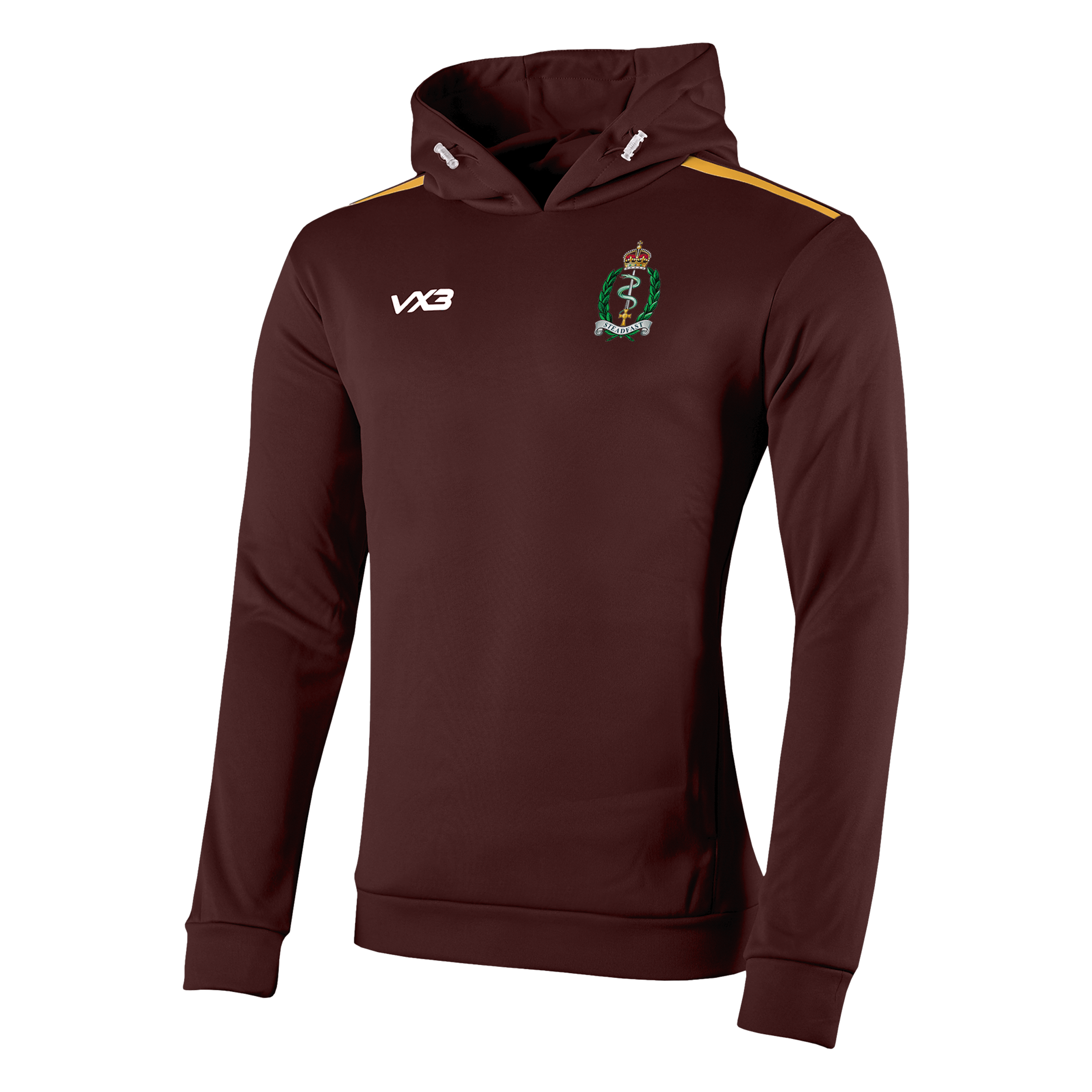 Royal Army Medical Service Basketball Fortis Hoodie Maroon/Amber