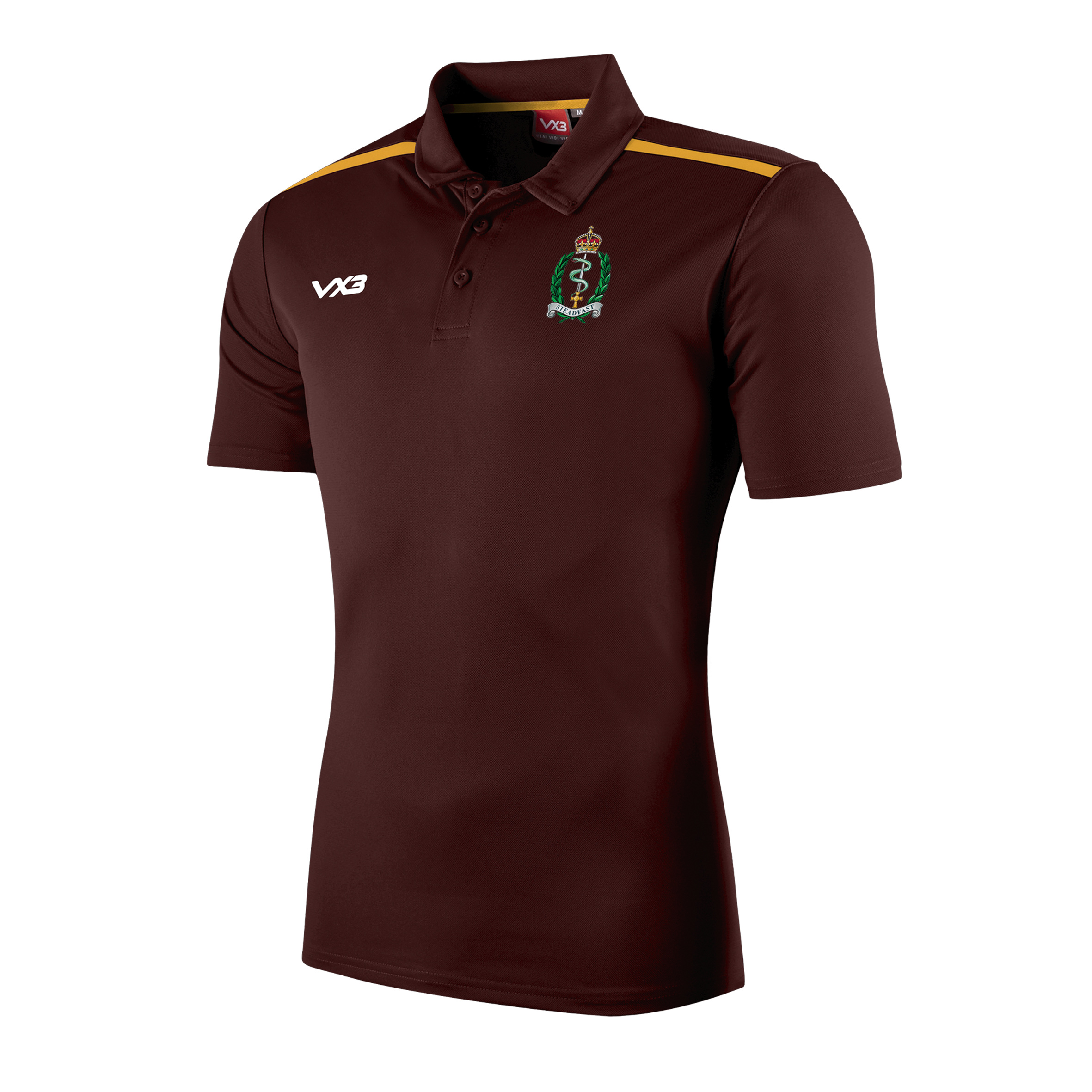 Royal Army Medical Service Basketball Fortis Polo Maroon/Amber