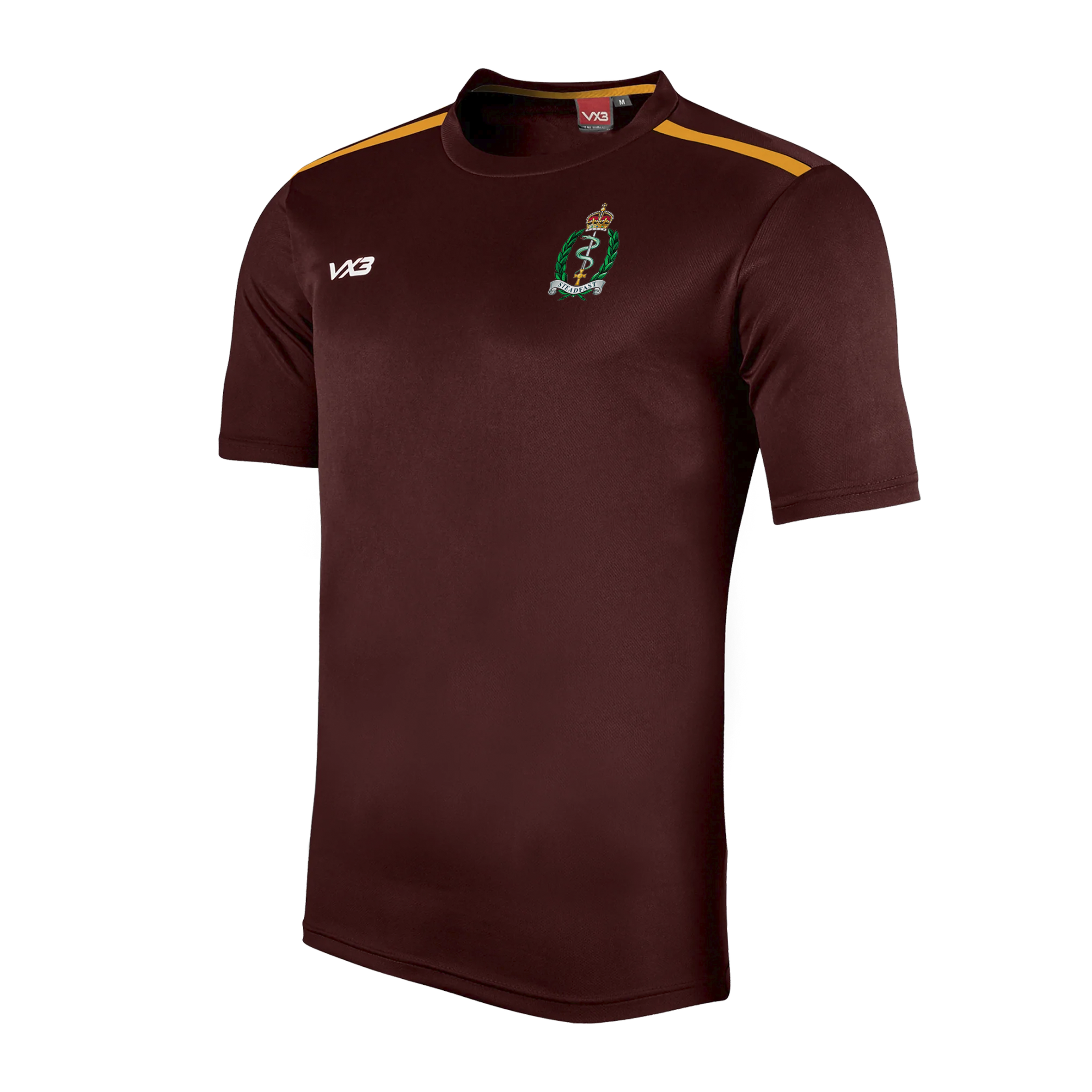 Royal Army Medical Service Basketball Fortis Tee Maroon/Amber