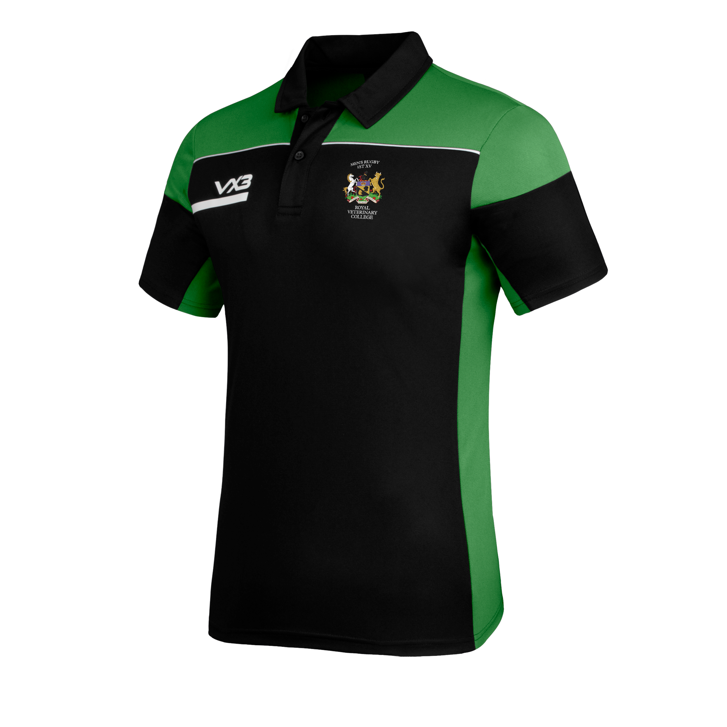 Royal Veterinary College RFC Opus Polo - Black Emerald