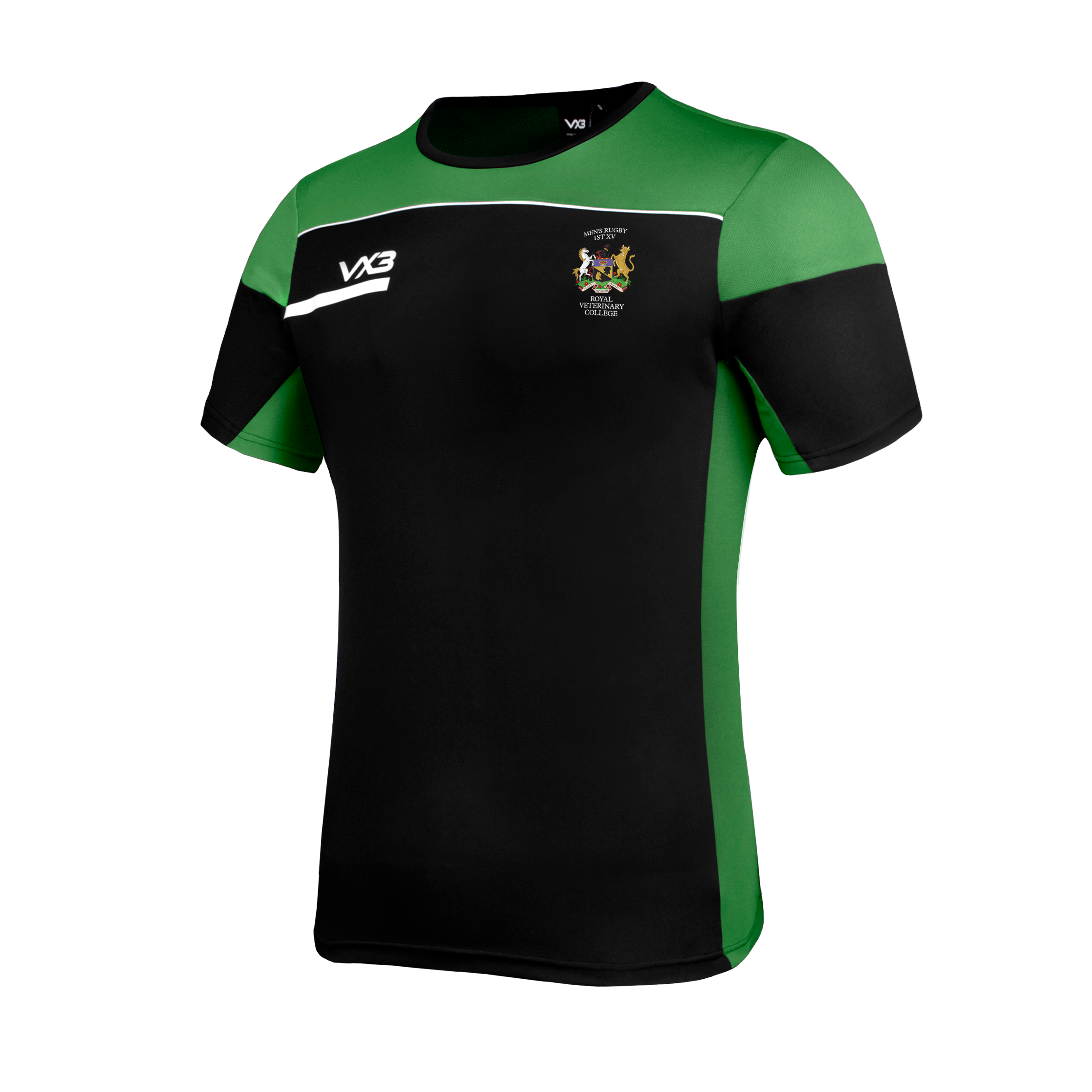 Royal Veterinary College RFC Opus Tee - Black Emerald