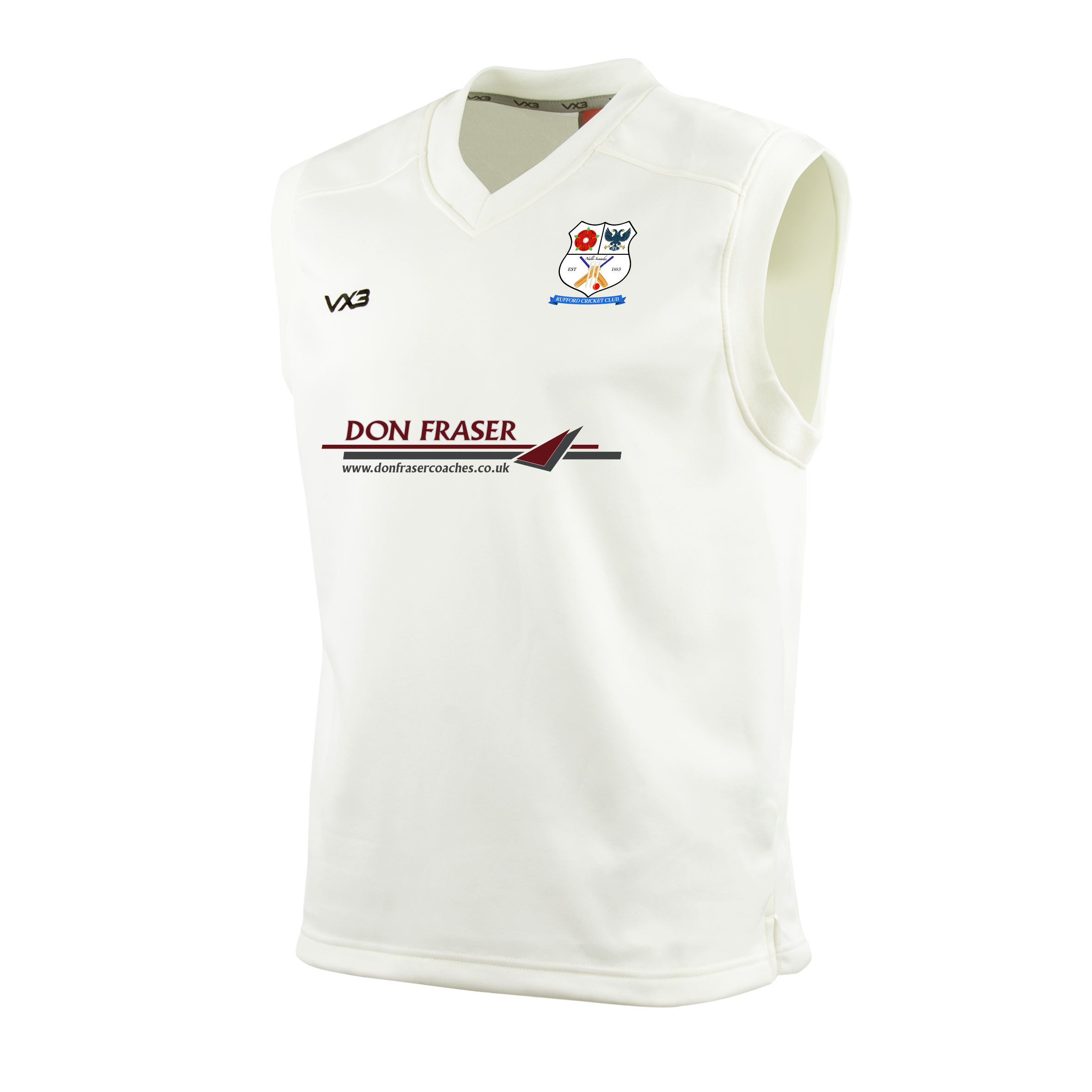 Rufford Cricket Club Cricket Whites Youth Slipover Elite