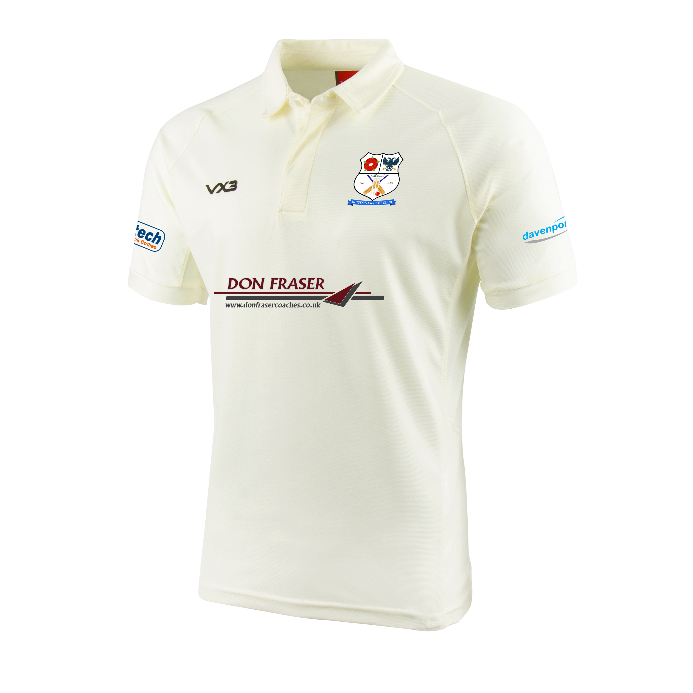 Rufford Cricket Club Cricket Whites Short Sleeve Shirt