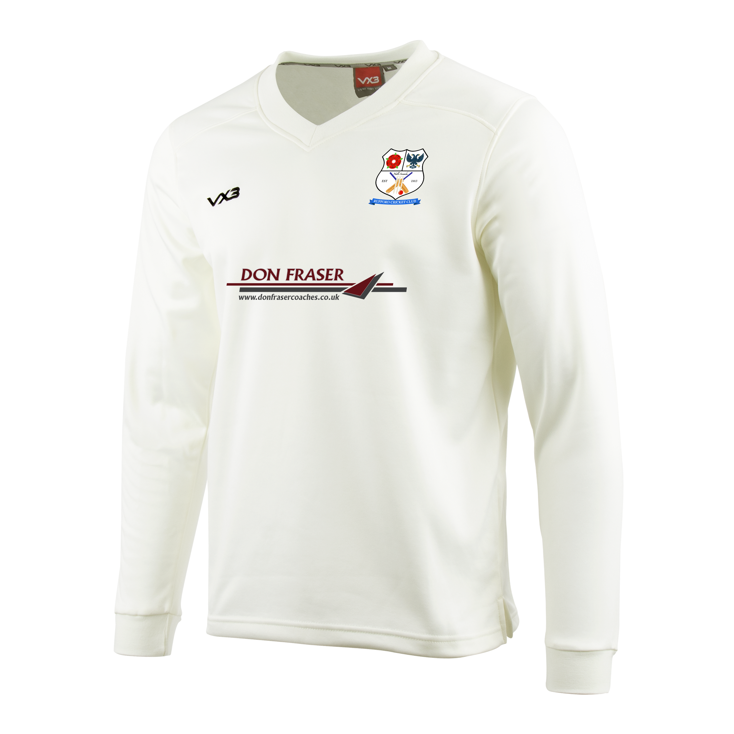 Rufford Cricket Club Cricket Whites Youth Sweatshirt Elite