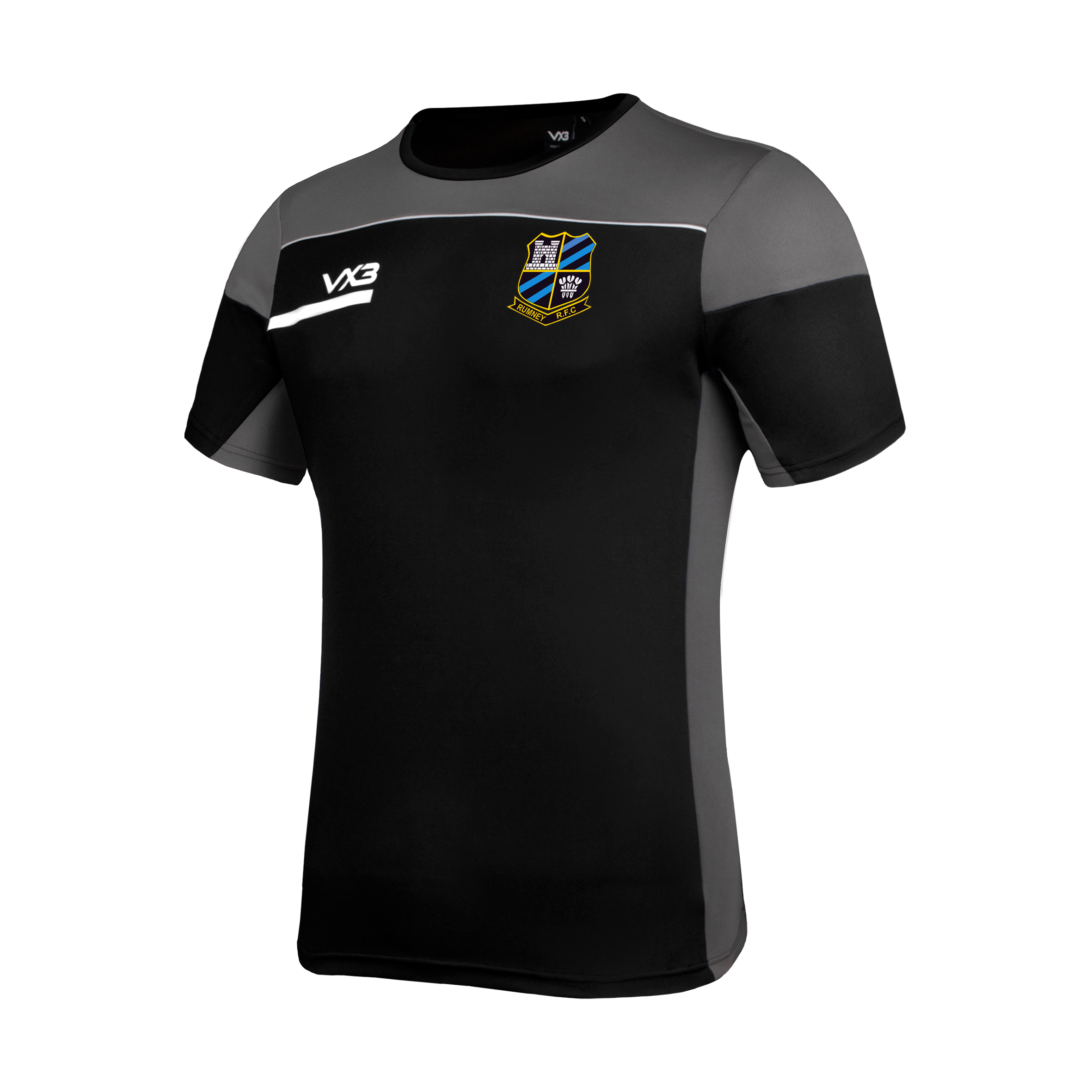 Rumney RFC Opus Tee Youth - Black Grey
