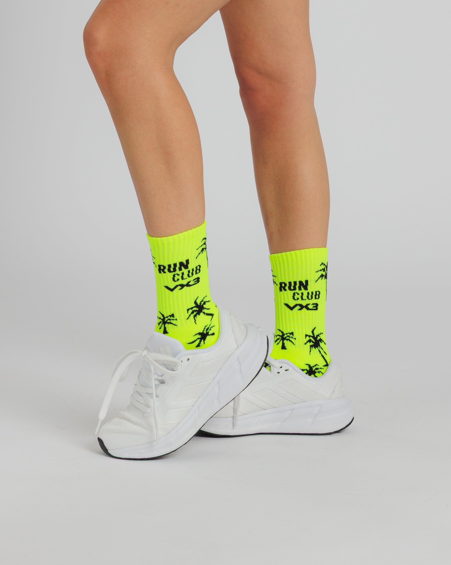 Women's VX3 Run Club Sock Fluro Yellow/Black