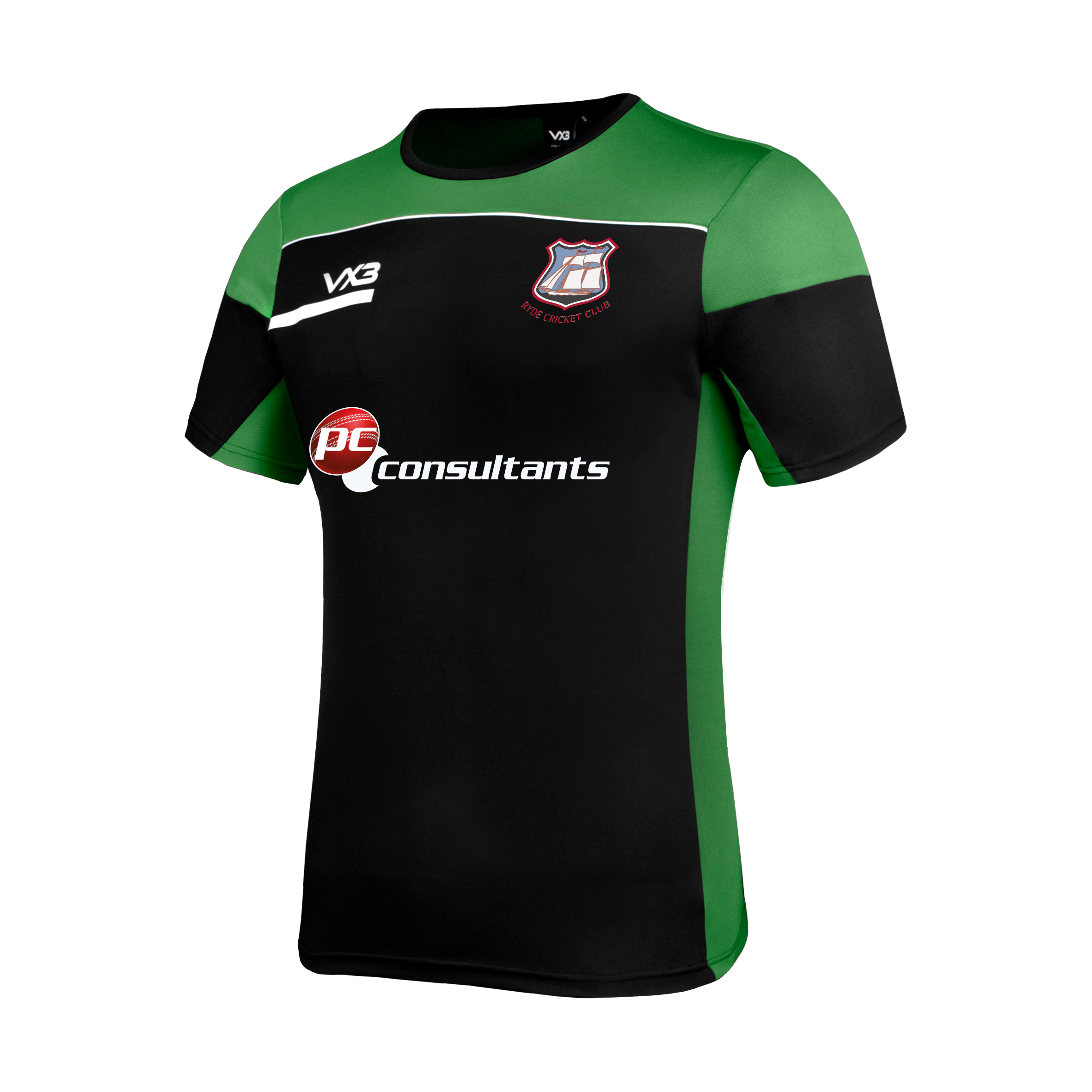Ryde Cricket Club Opus Tee - Black Emerald - Sponsor