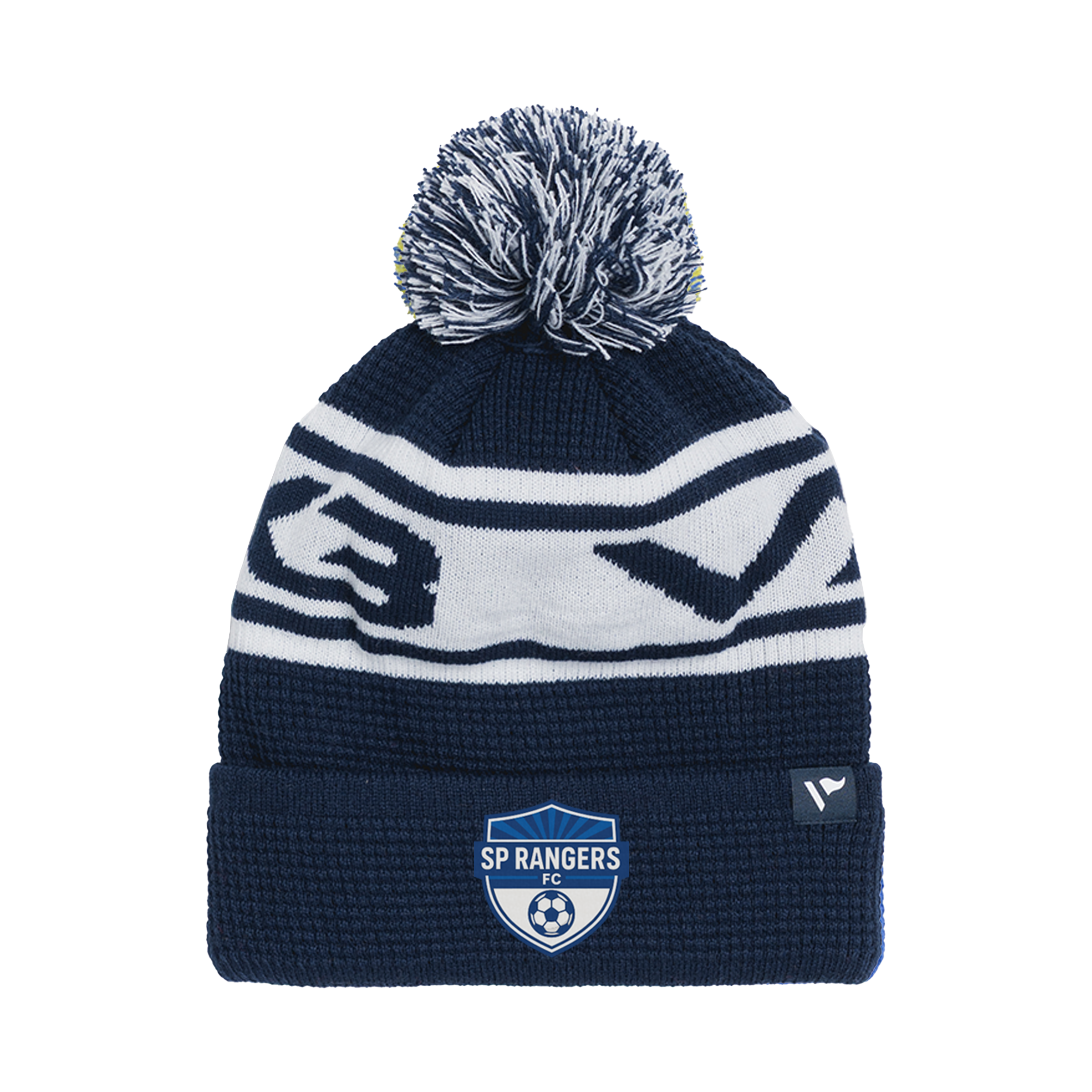 SP Rangers FC Waffle Knit Bobble Hat - Navy/White