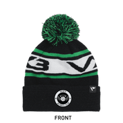 Saints Netball Club Waffle Knit Bobble Hat - Black/Emerald/White