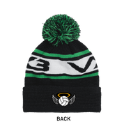 Saints Netball Club Waffle Knit Bobble Hat - Black/Emerald/White