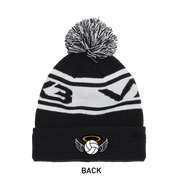 Saints Netball Club Waffle Knit Bobble Hat - Black/White