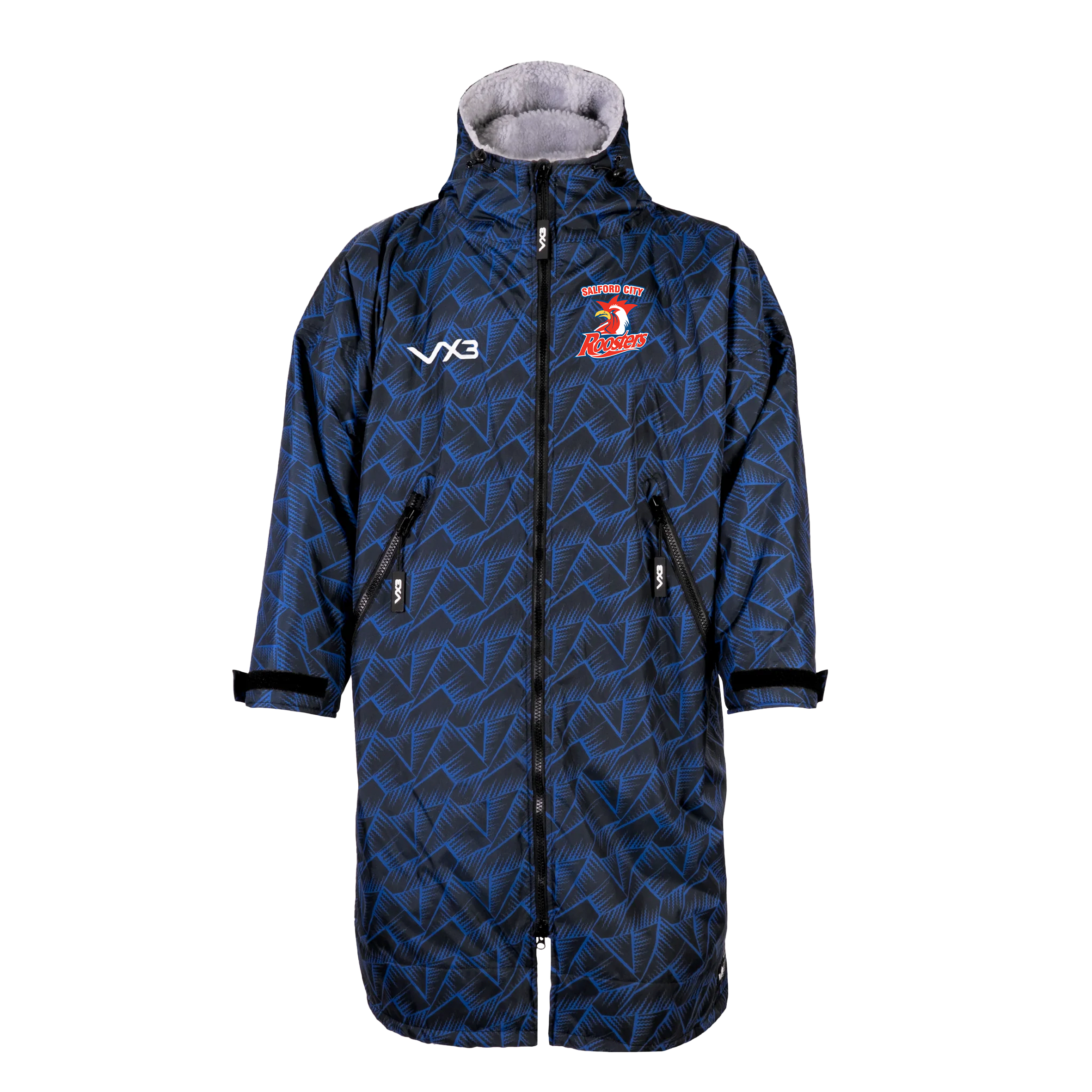 Salford City Roosters Duro Elite Sports Robe Marine/Grey Kids