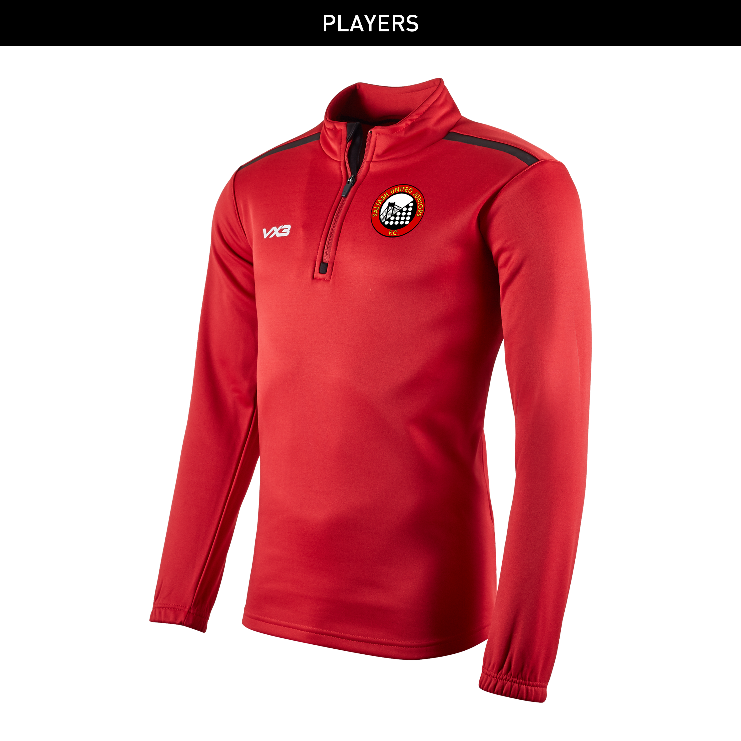 Saltash United Juniors Players Fortis Youth Quarter Zip Sweat