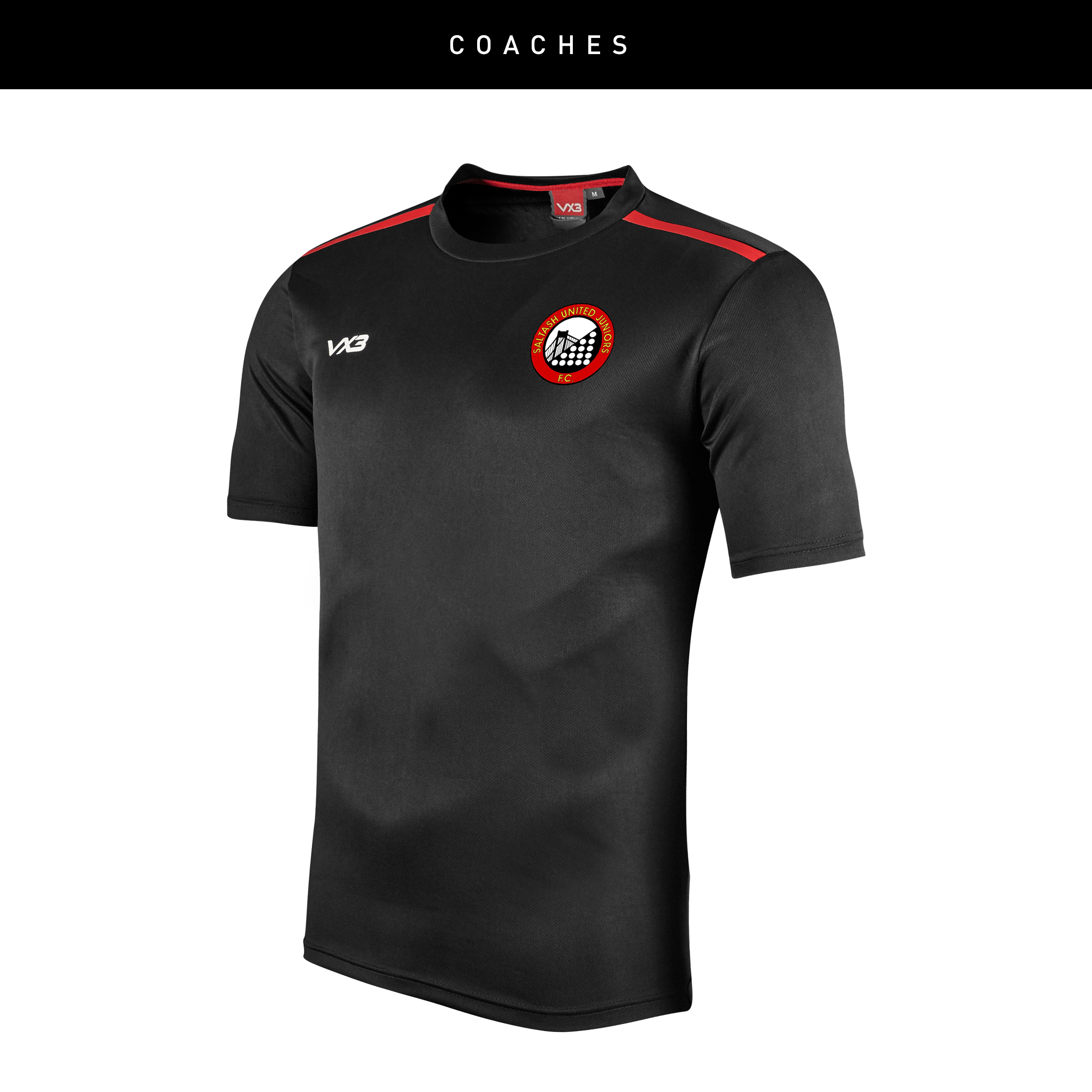 Saltash United Juniors Fortis Tee Black/Red