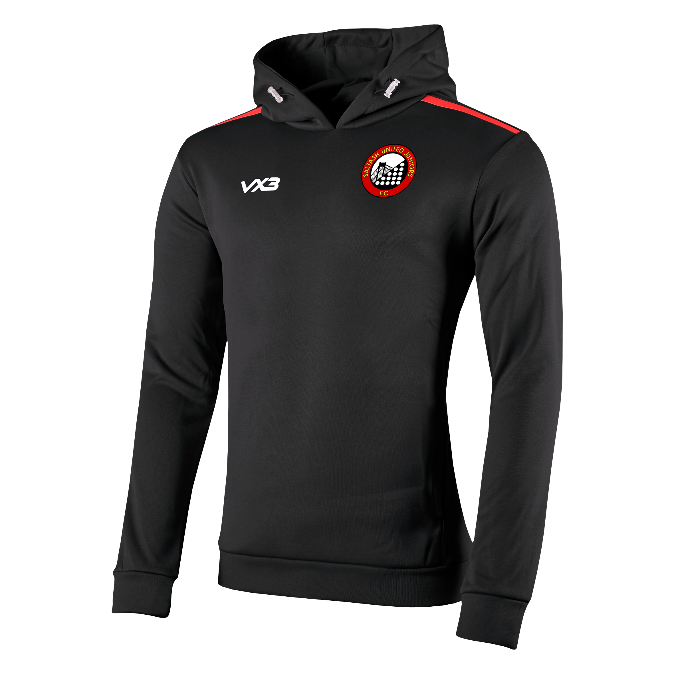 Saltash United Juniors Fortis Youth Hoodie Black/Red