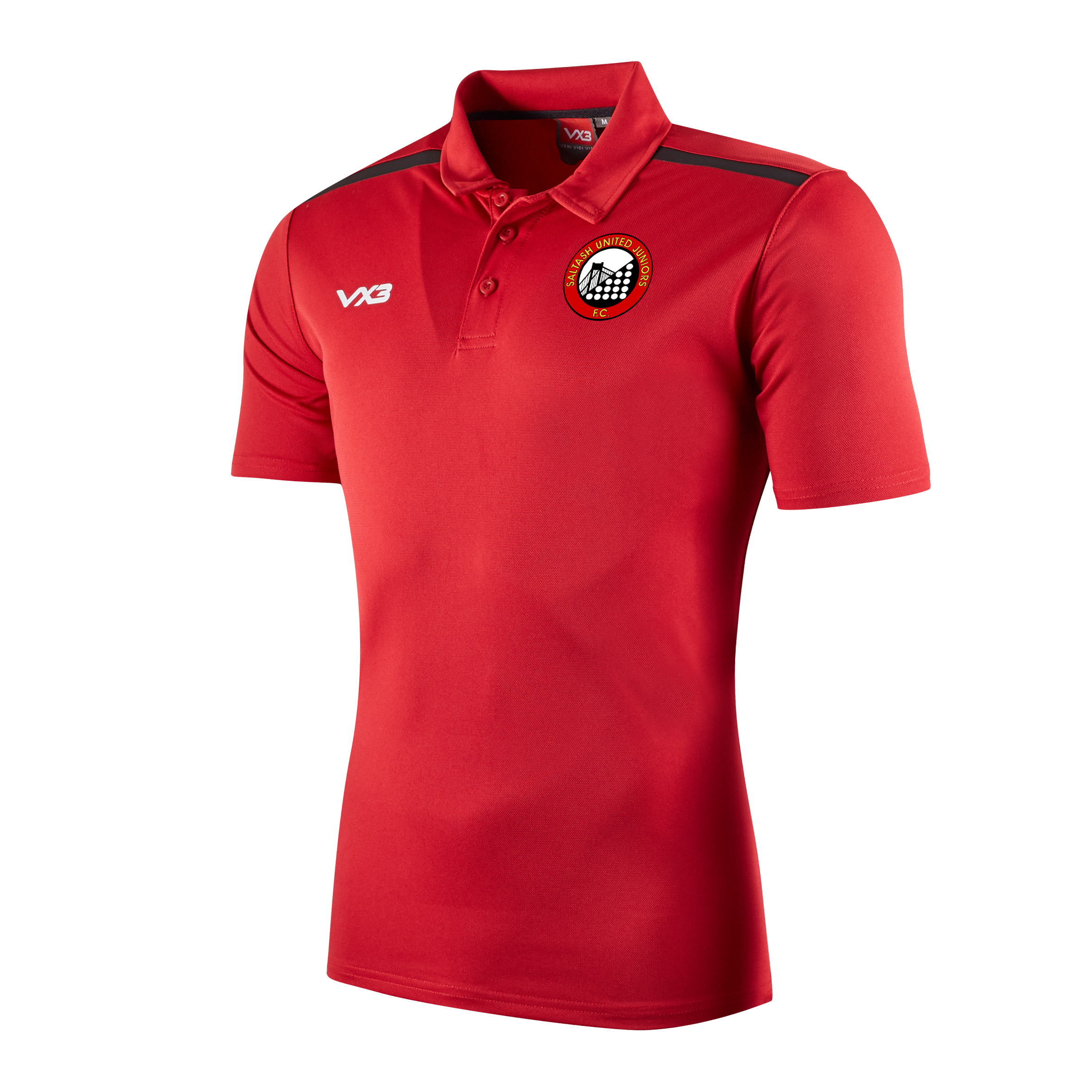 Saltash United Juniors Fortis Polo Red/Black
