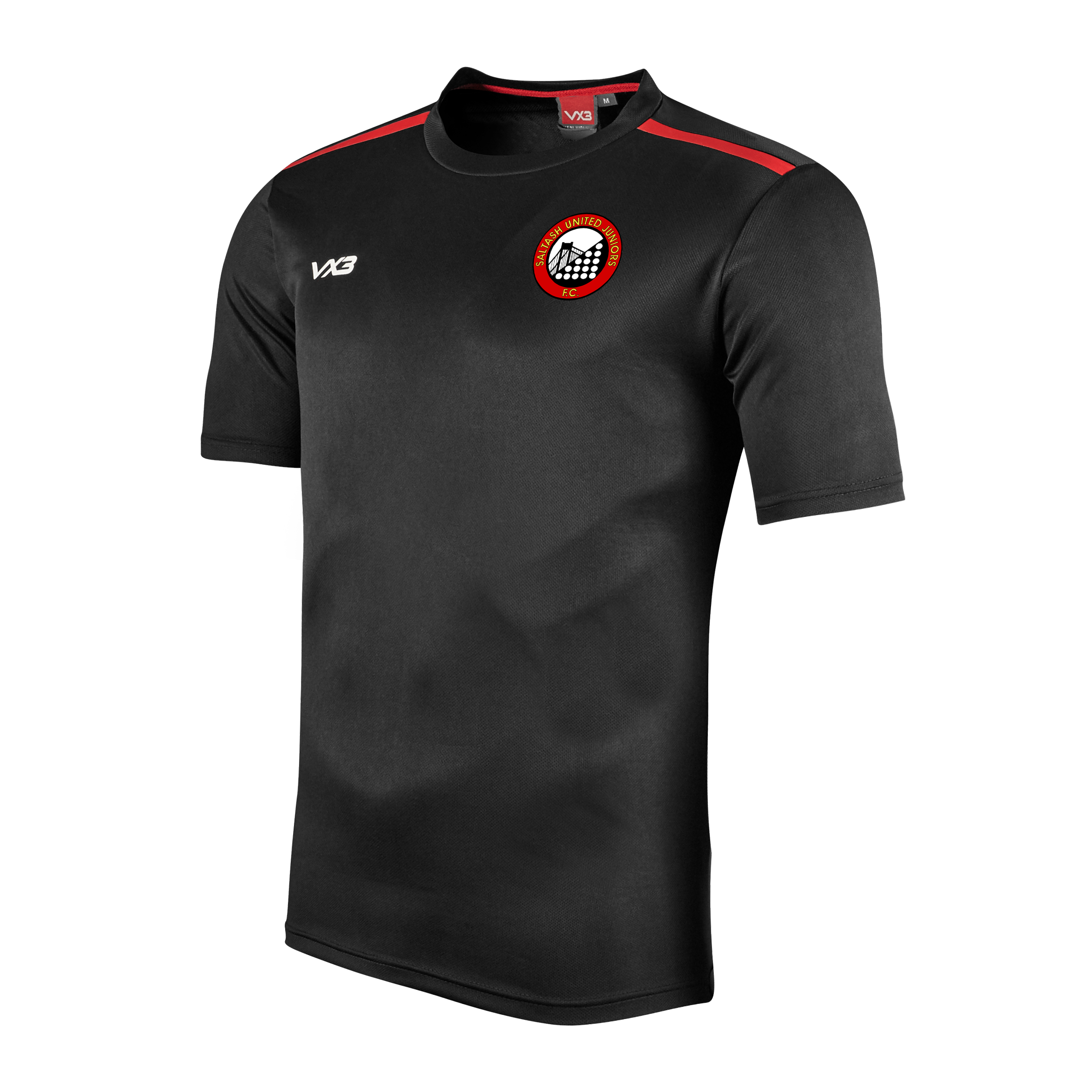 Saltash United Juniors Fortis Youth Tee Black/Red