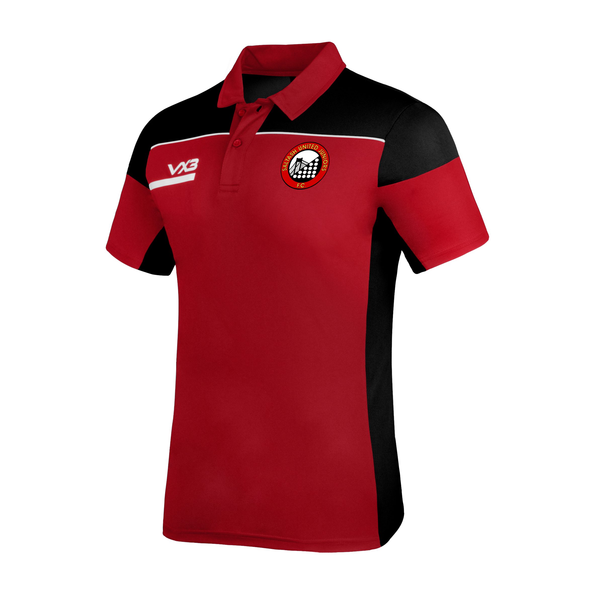 Saltash United Juniors Opus Polo - Red Black
