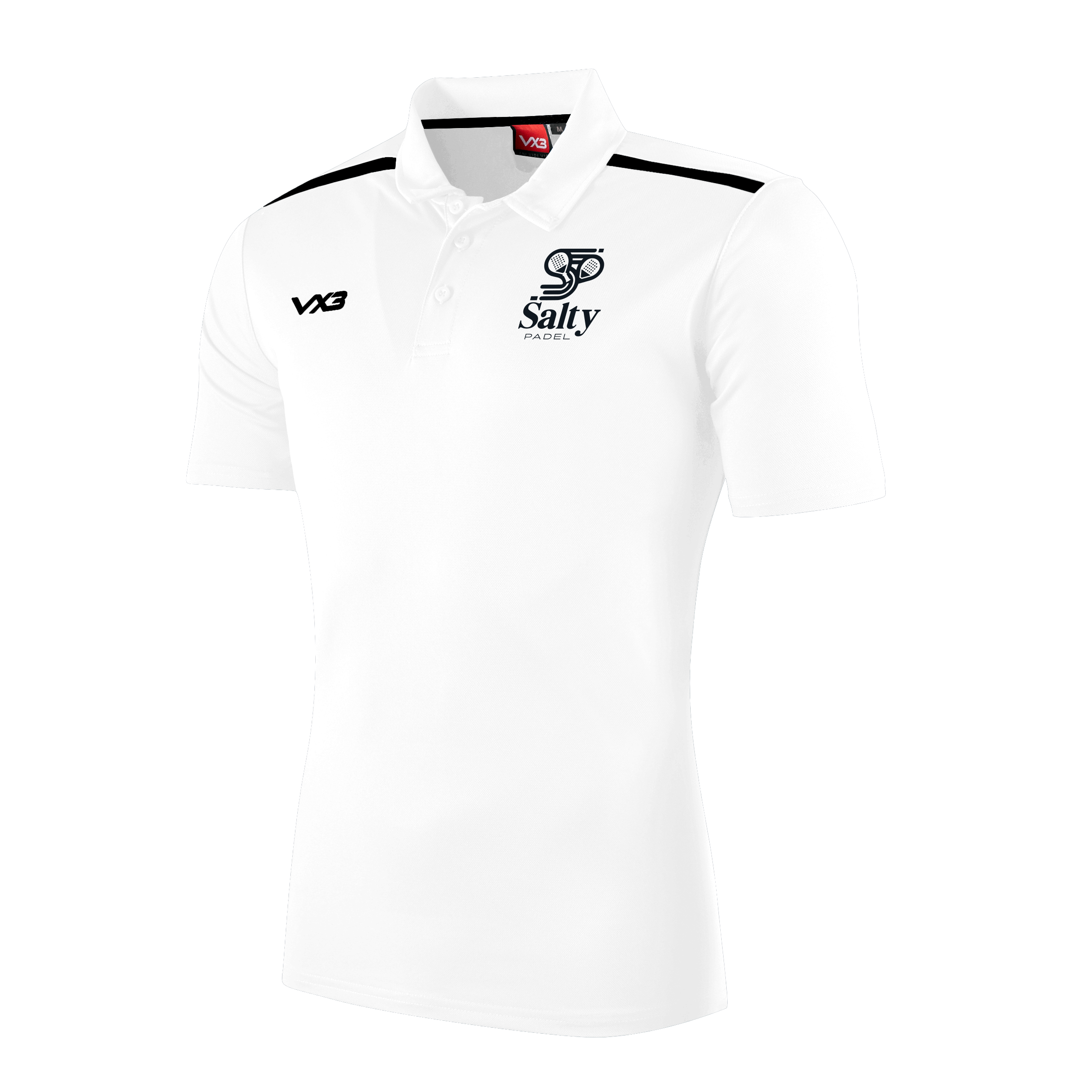 Salty Padel Fortis Polo White/Black