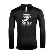 Salty Padel Fortis Quarter Zip Sweat Black/White