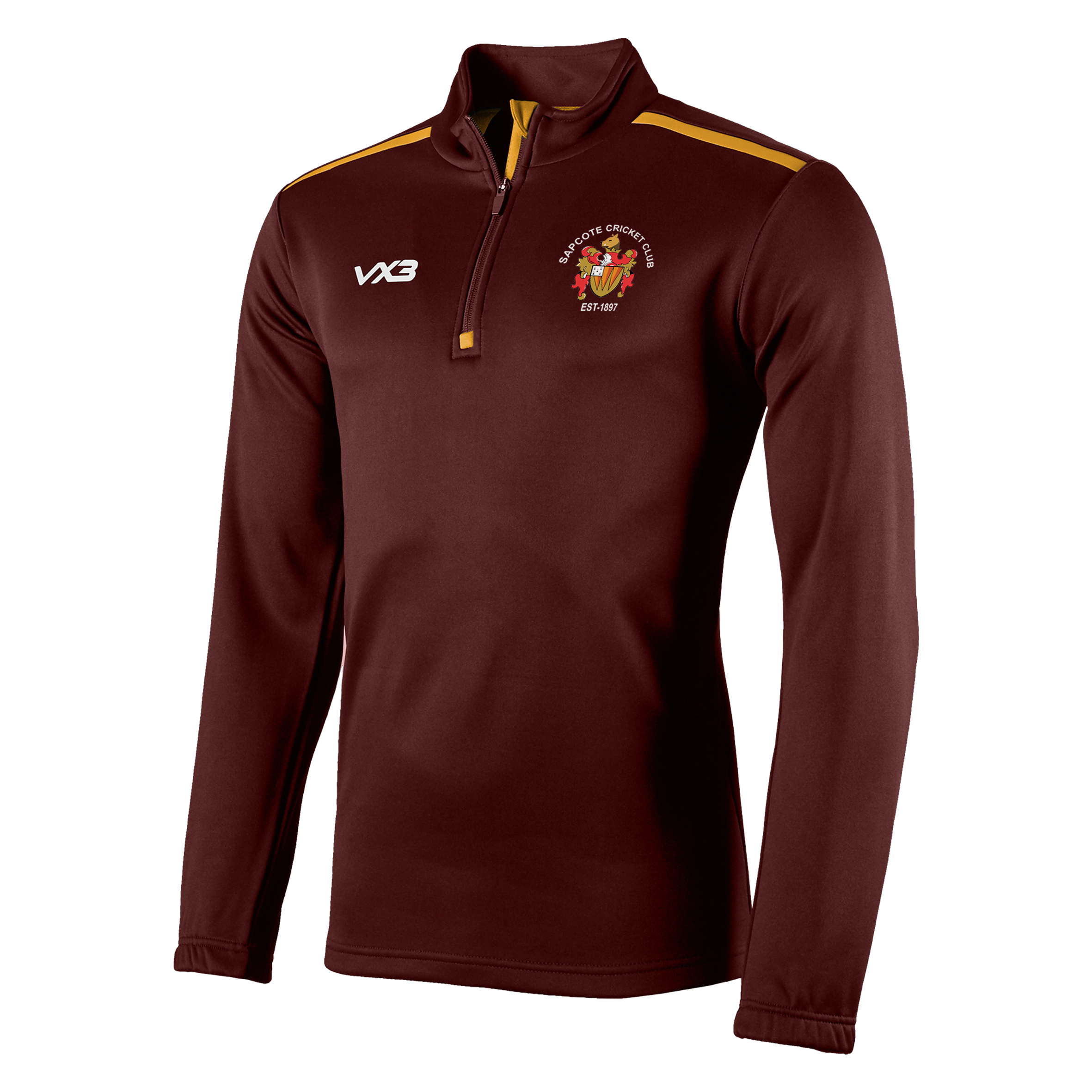 Sapcote Cricket Club Maroon Fortis Quarter Zip Sweat
