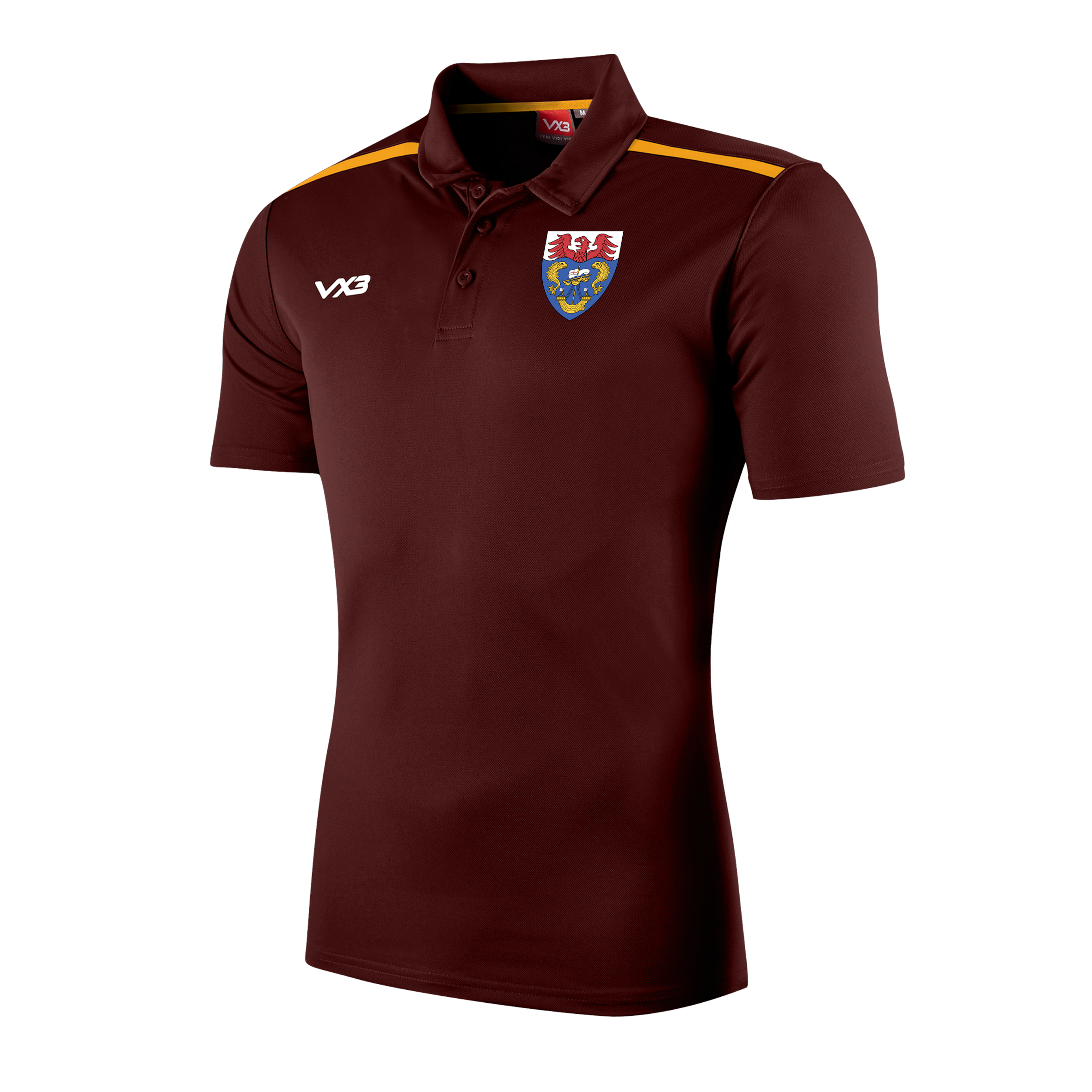 Seaton Cricket Club Fortis Polo Maroon/Amber