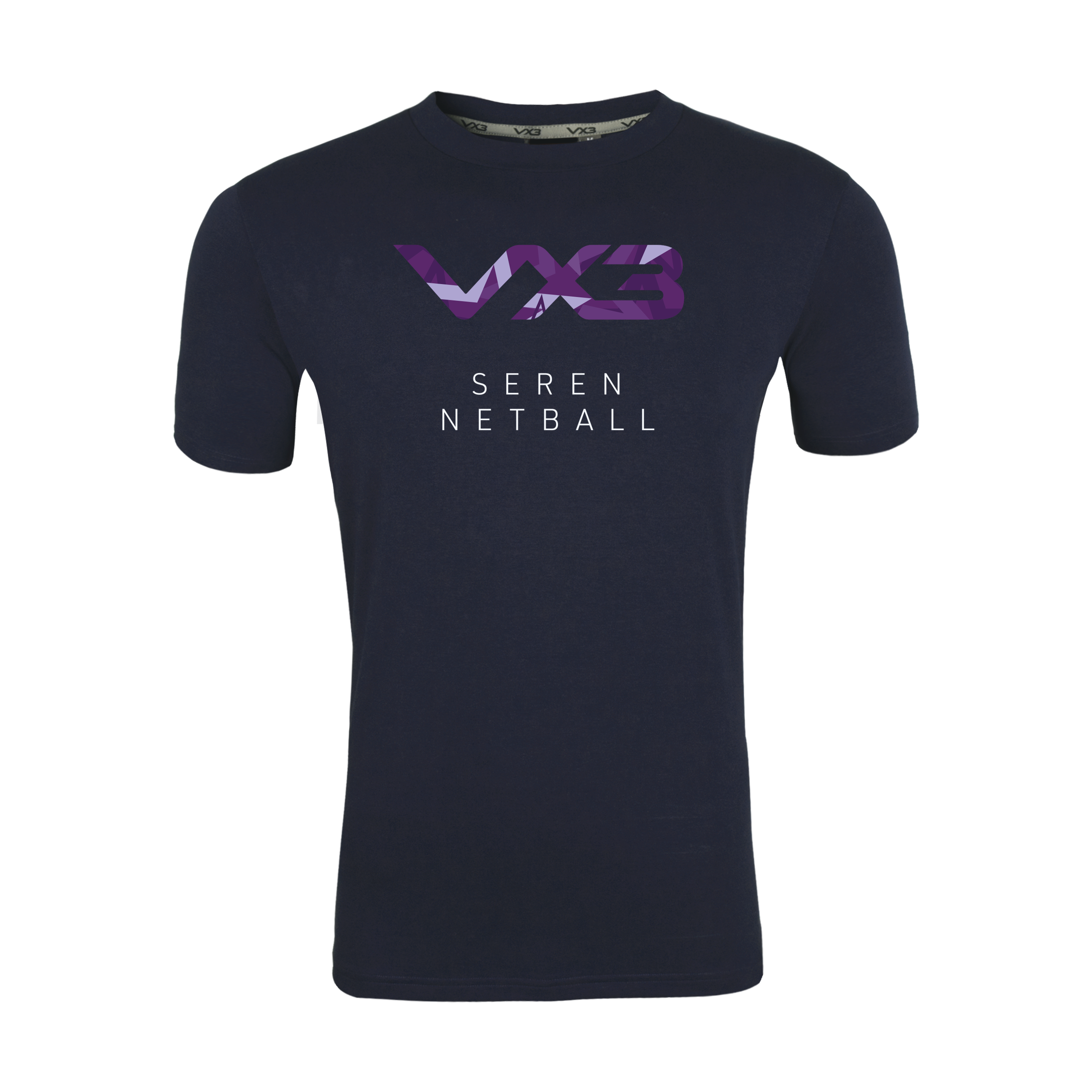 Seren Netball Navy Patterned Invicta Tee