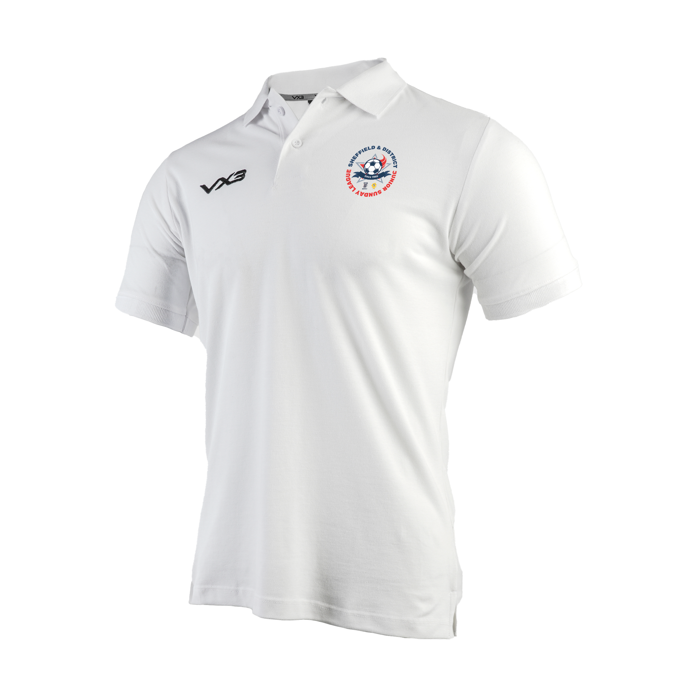 Sheffield & District Junior Sunday League White Primus Polo Shirt