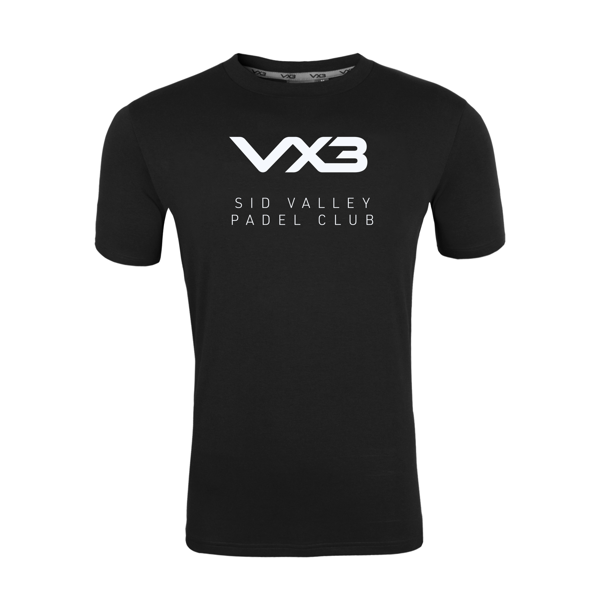 Sid Valley Padel Club Black Invicta Club Tee