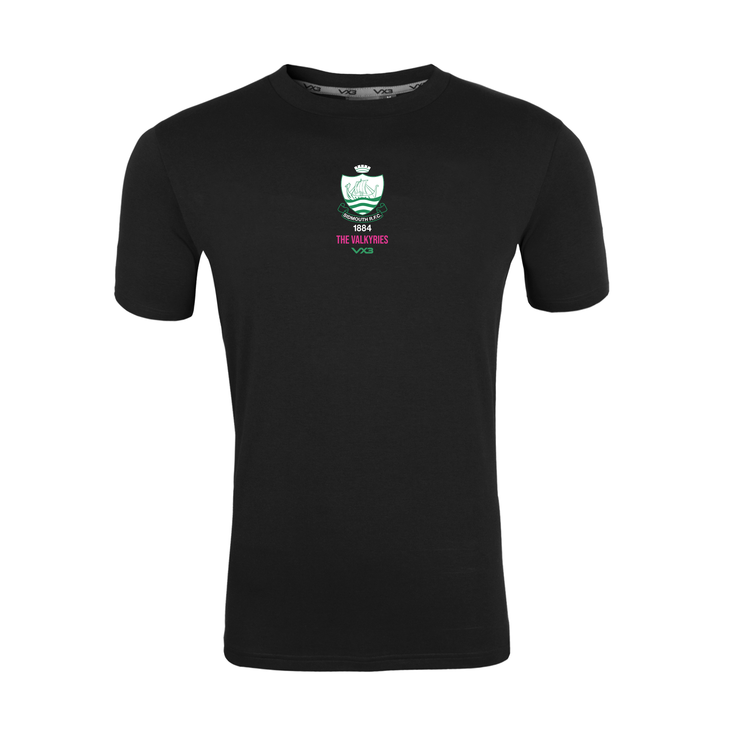 Sidmouth RFC Womens (The Valkyries) Black Invicta Tee 2