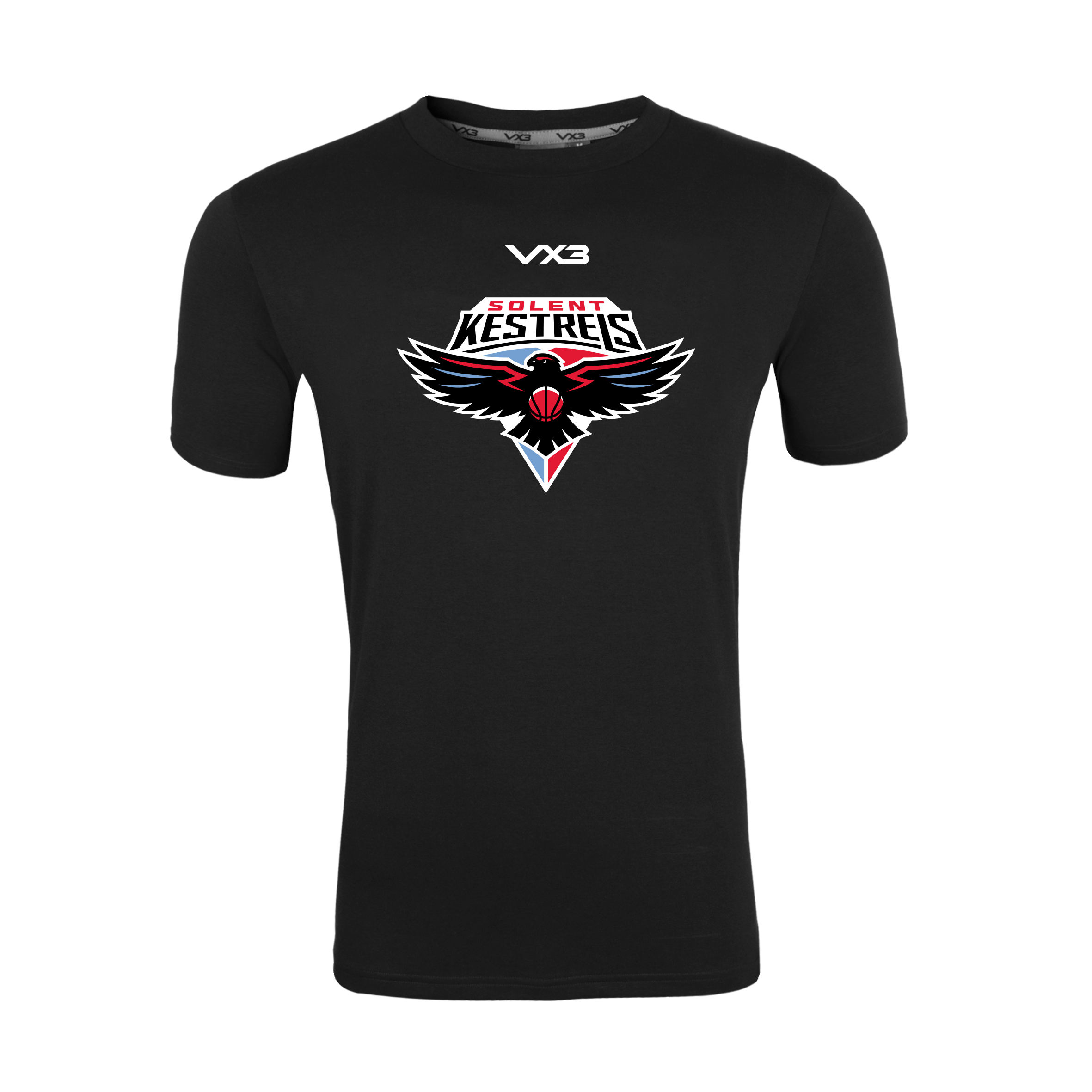 Solent Kestrels Basketball Black Womens Invicta Club Tee