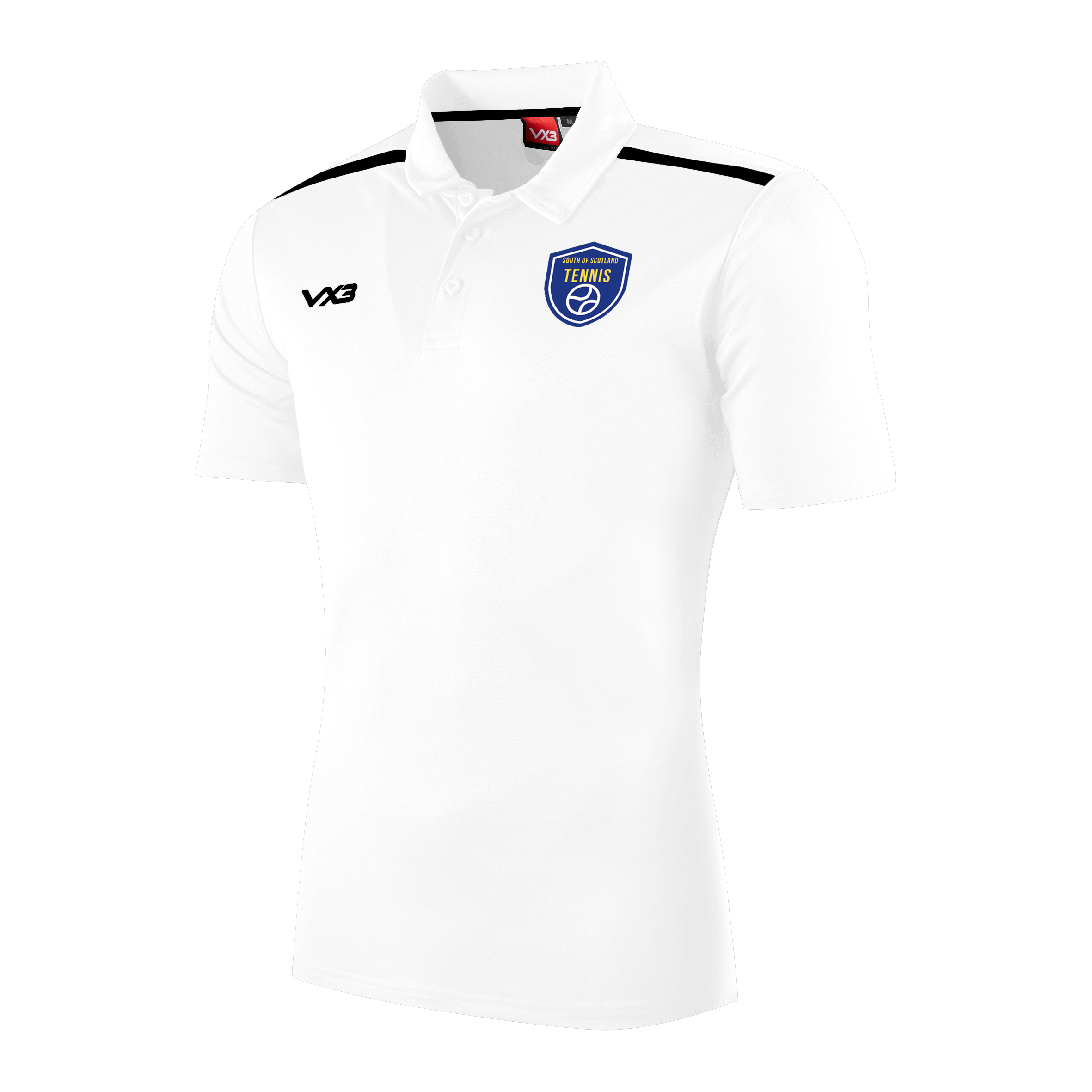 South of Scotland Tennis White Fortis Youth Polo
