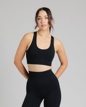Spira Seamless Bra and Cycle Short Set Black
