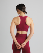 Spira Seamless Bra and Cycling Short Set Wine