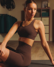 Spira Seamless Bra and Cycle Short Set Chocolate