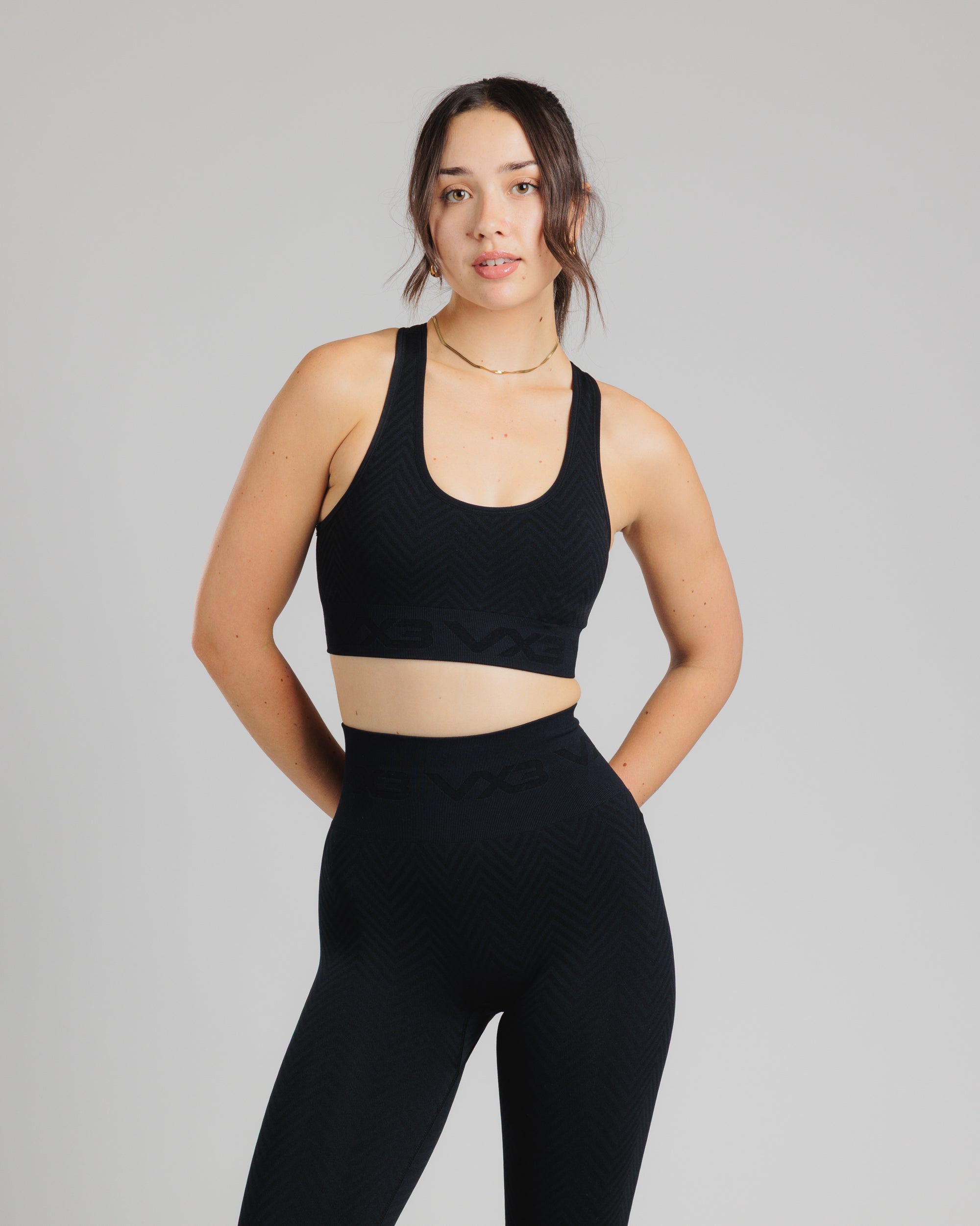 Spira Seamless Bra and Legging Set Black