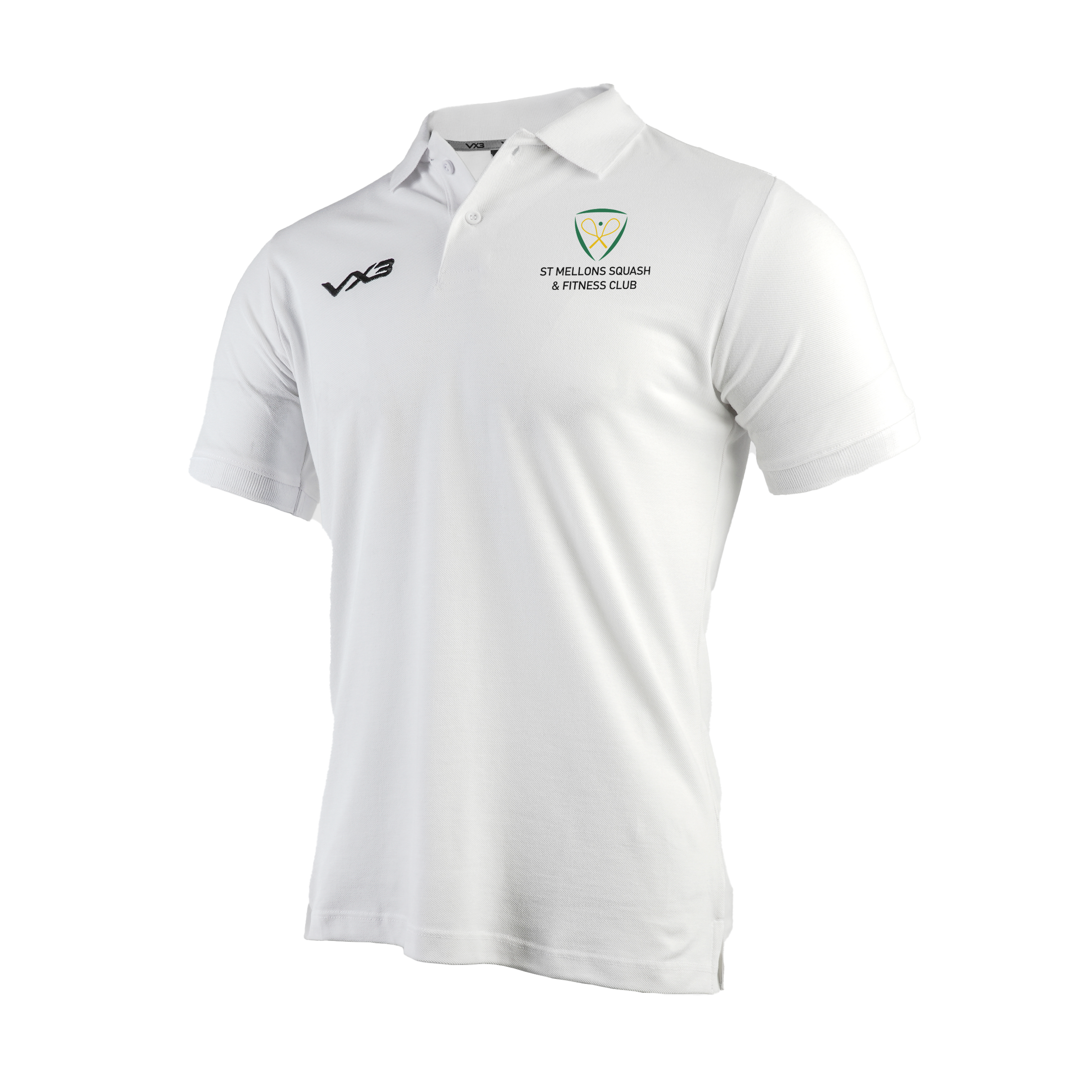 St Mellons Squash Club White Primus Polo Shirt