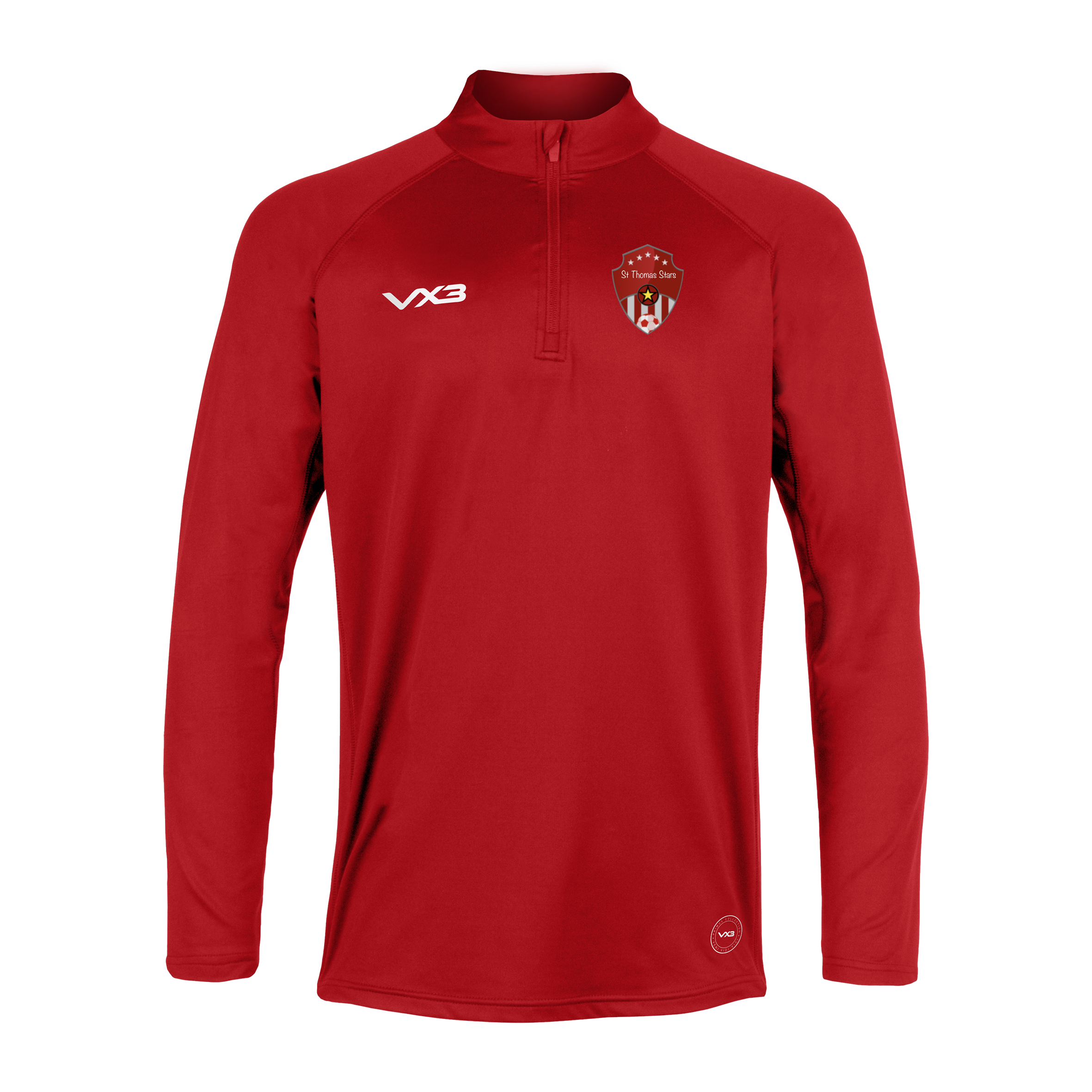 St Thomas Stars FC Primus Quarter Zip Red