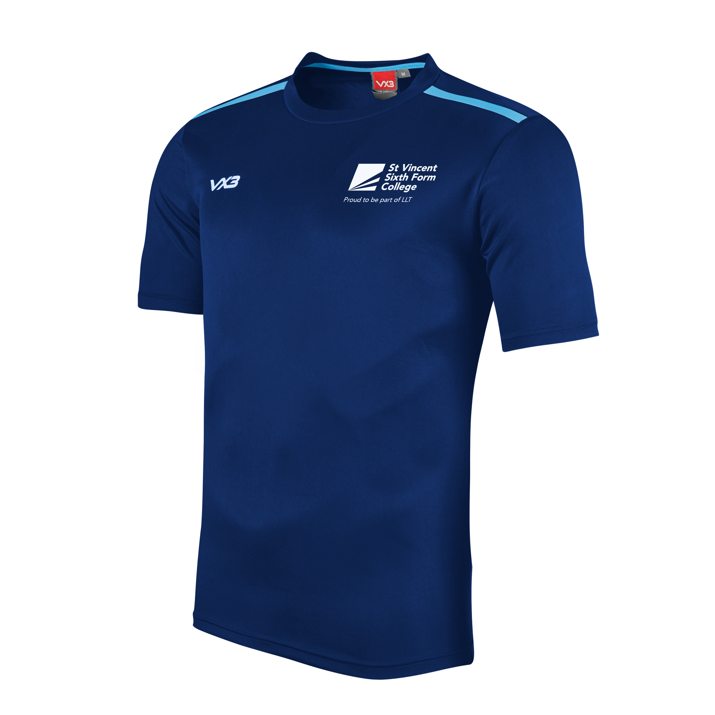 St Vincent Sixth Form College Students Fortis Youth Tee Navy/Sky
