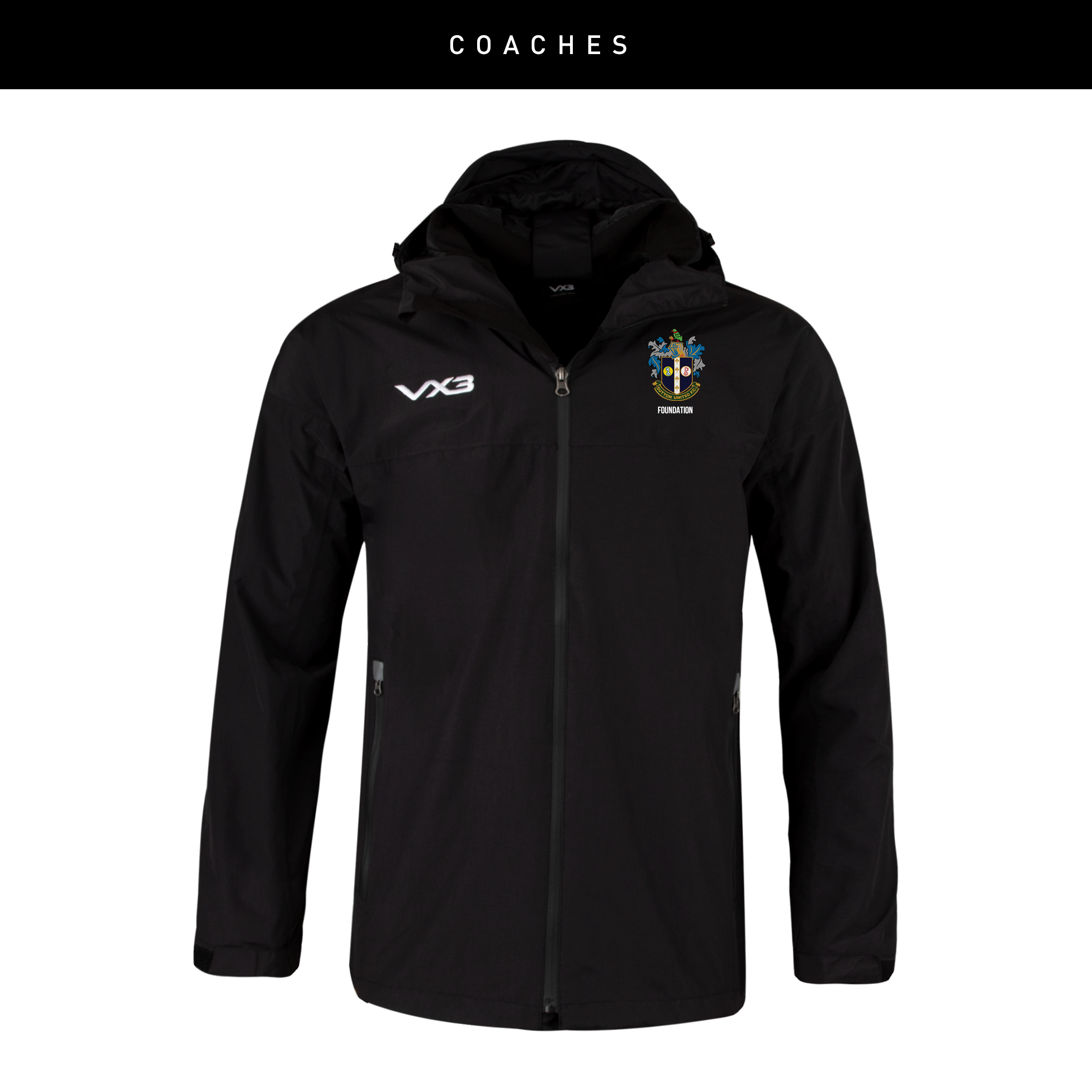 Sutton United Girls Coaches Protego Waterproof Jacket