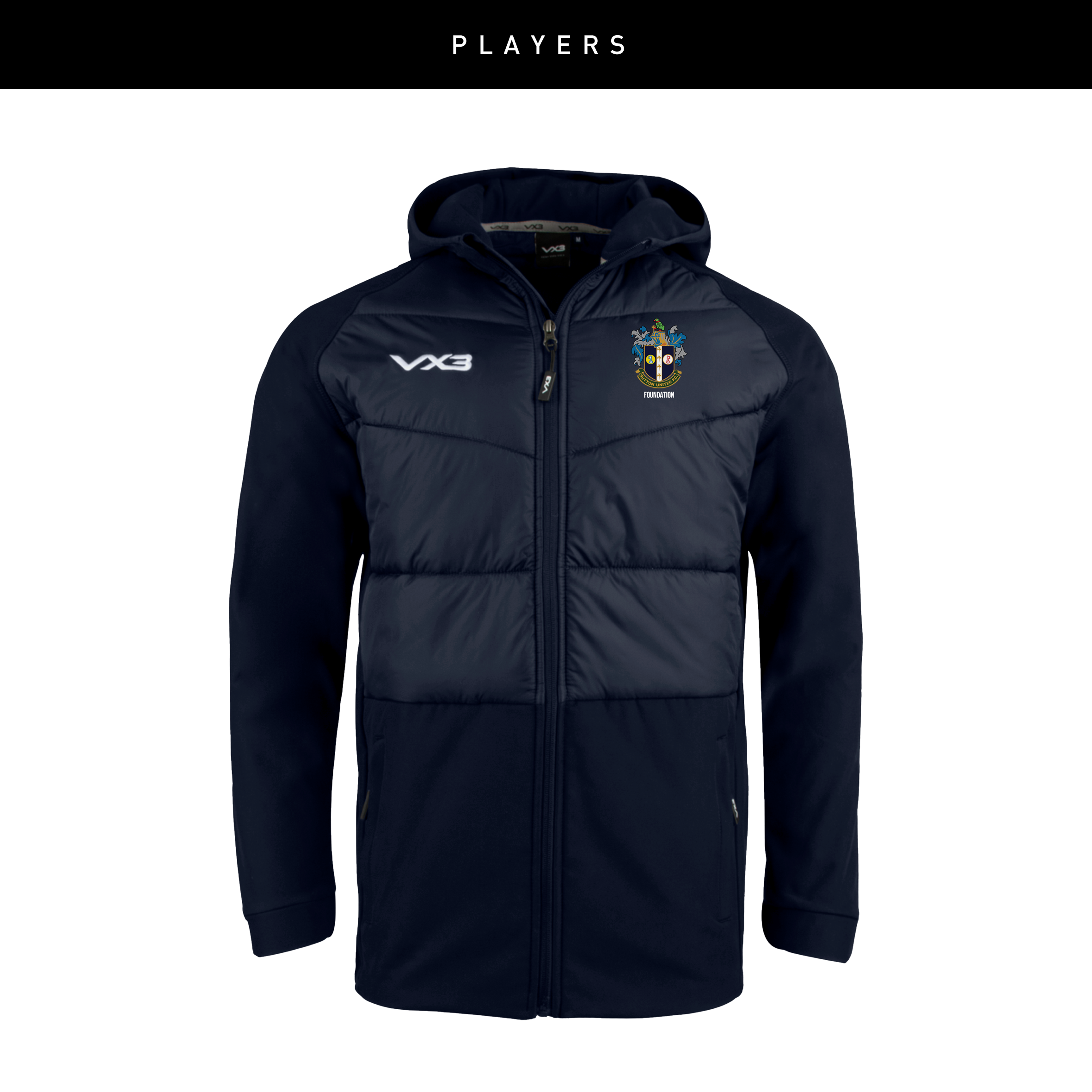 Sutton United Girls Players Tempest Hybrid Jacket